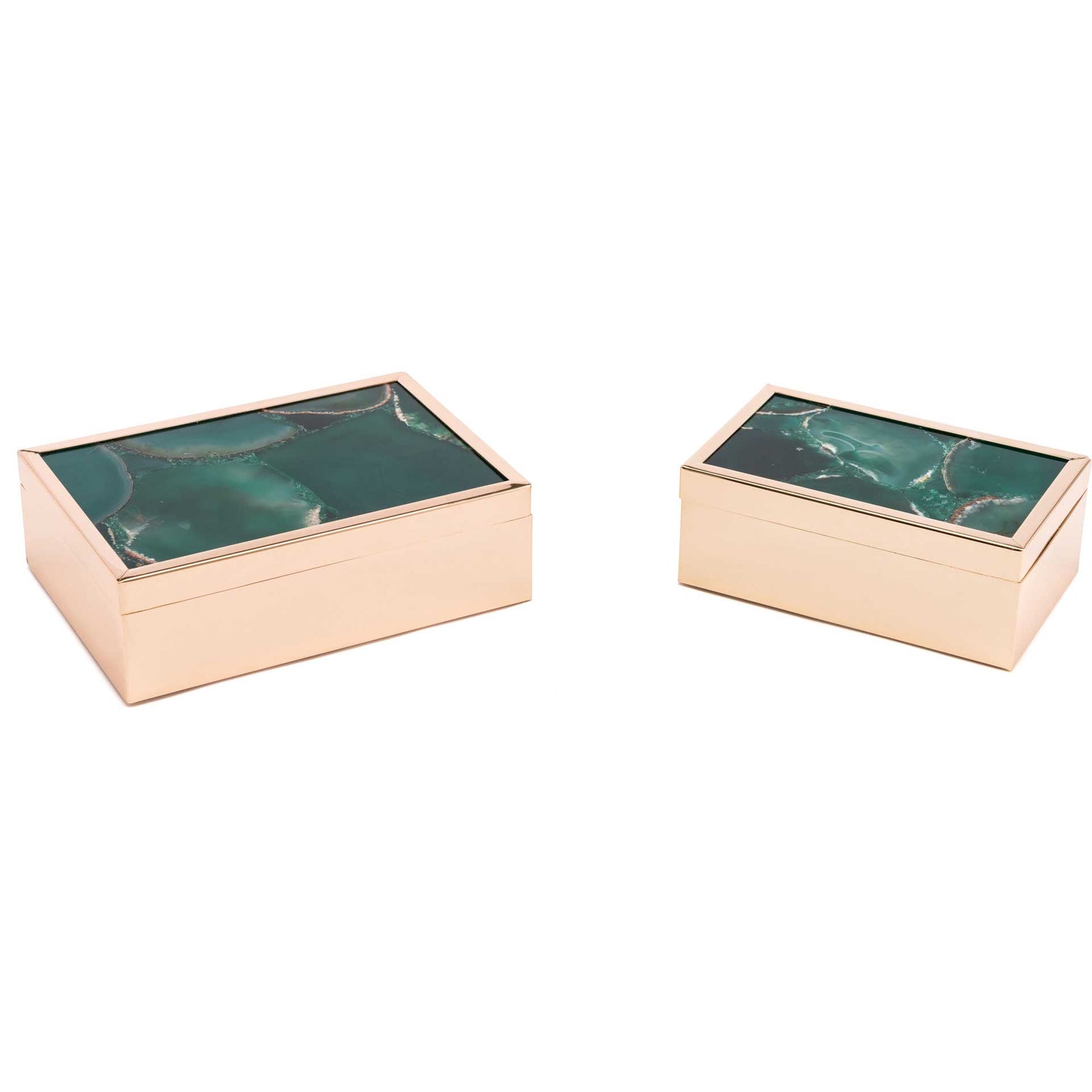 Polished Stone Box Green