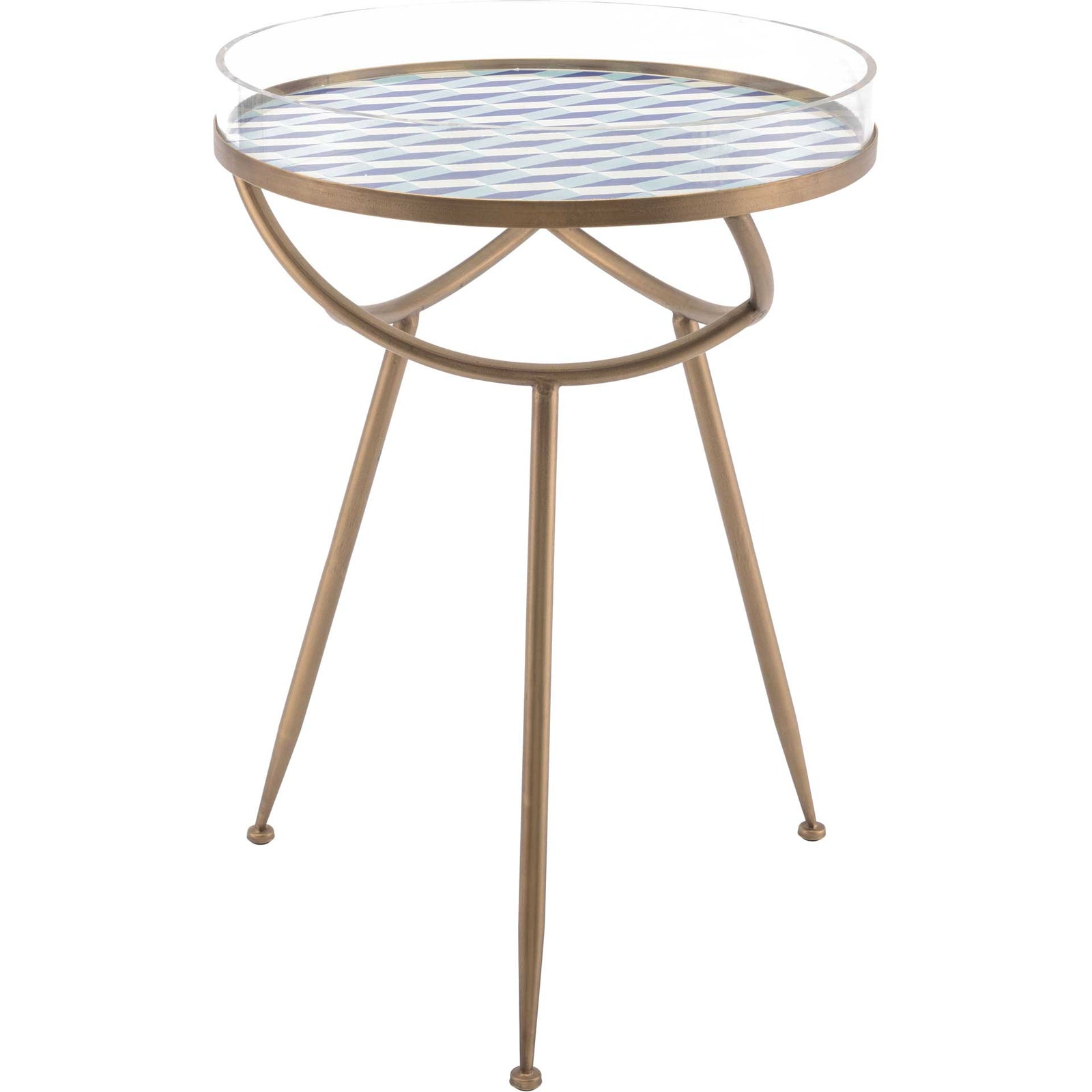 Lattice Round Table Blue