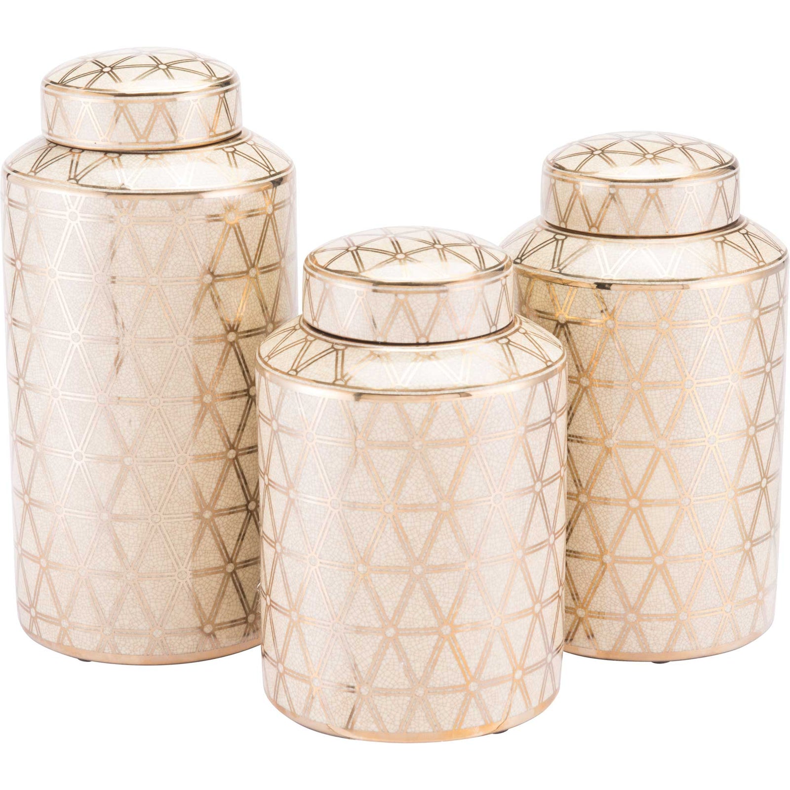 Link Covered Jar Gold/Yellow