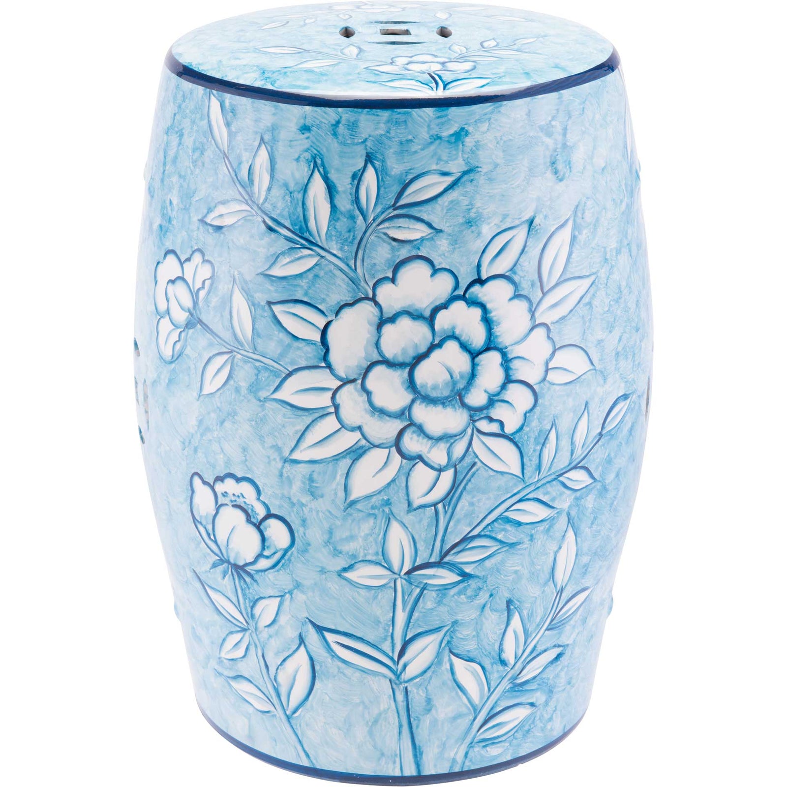 Flower Garden Seat Blue/White