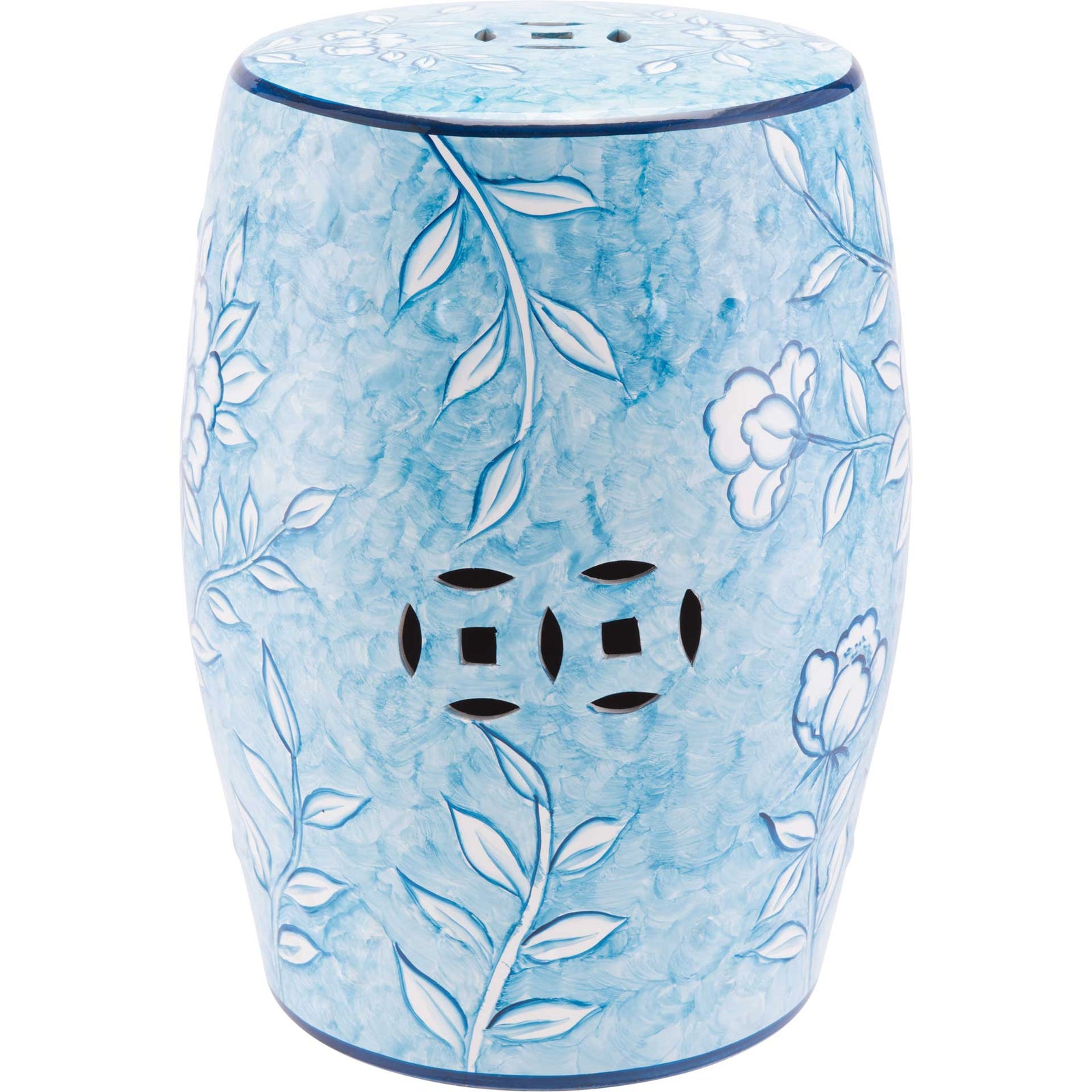 Flower Garden Seat Blue/White