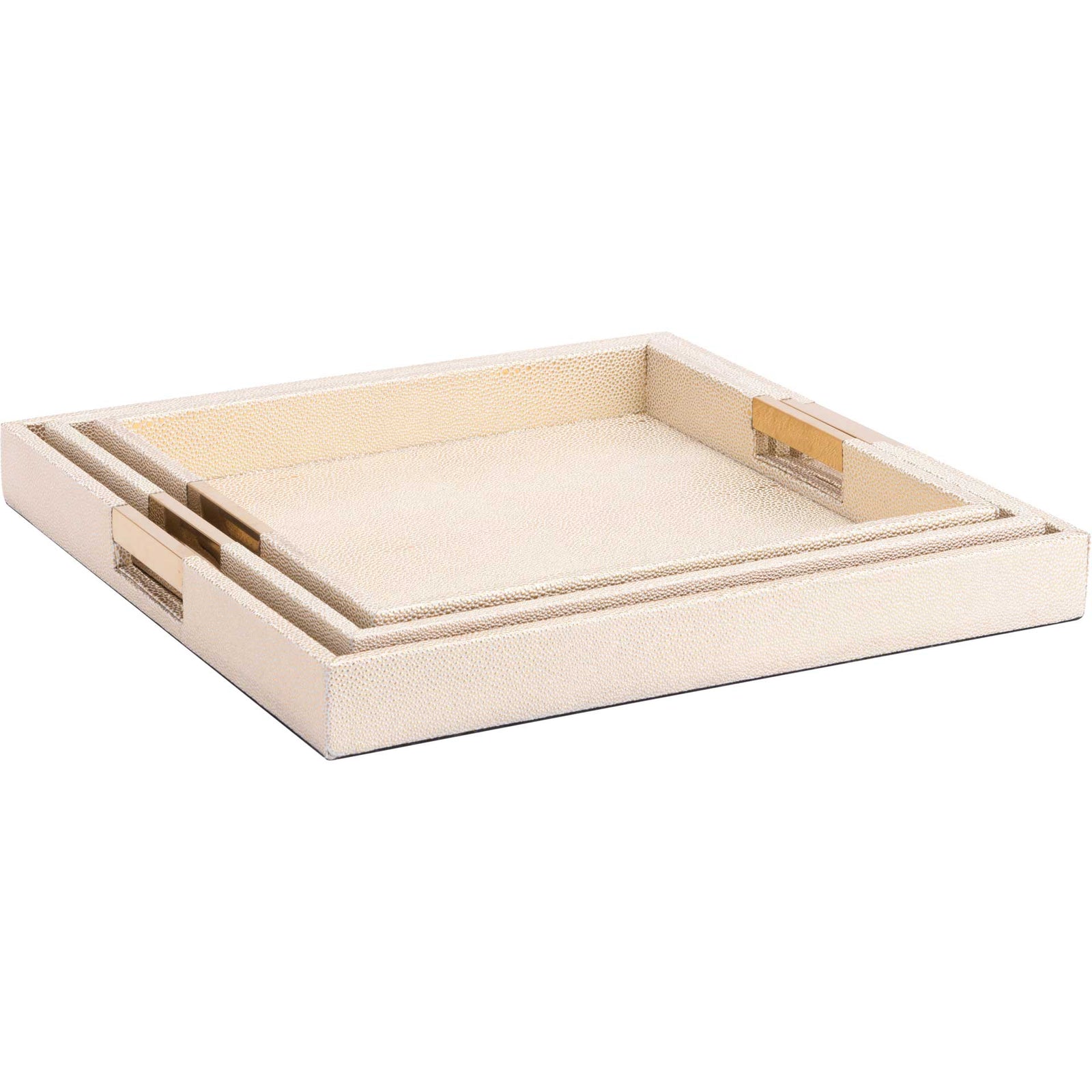 Camba Lizard Skin Tray Cream (Set of 3)