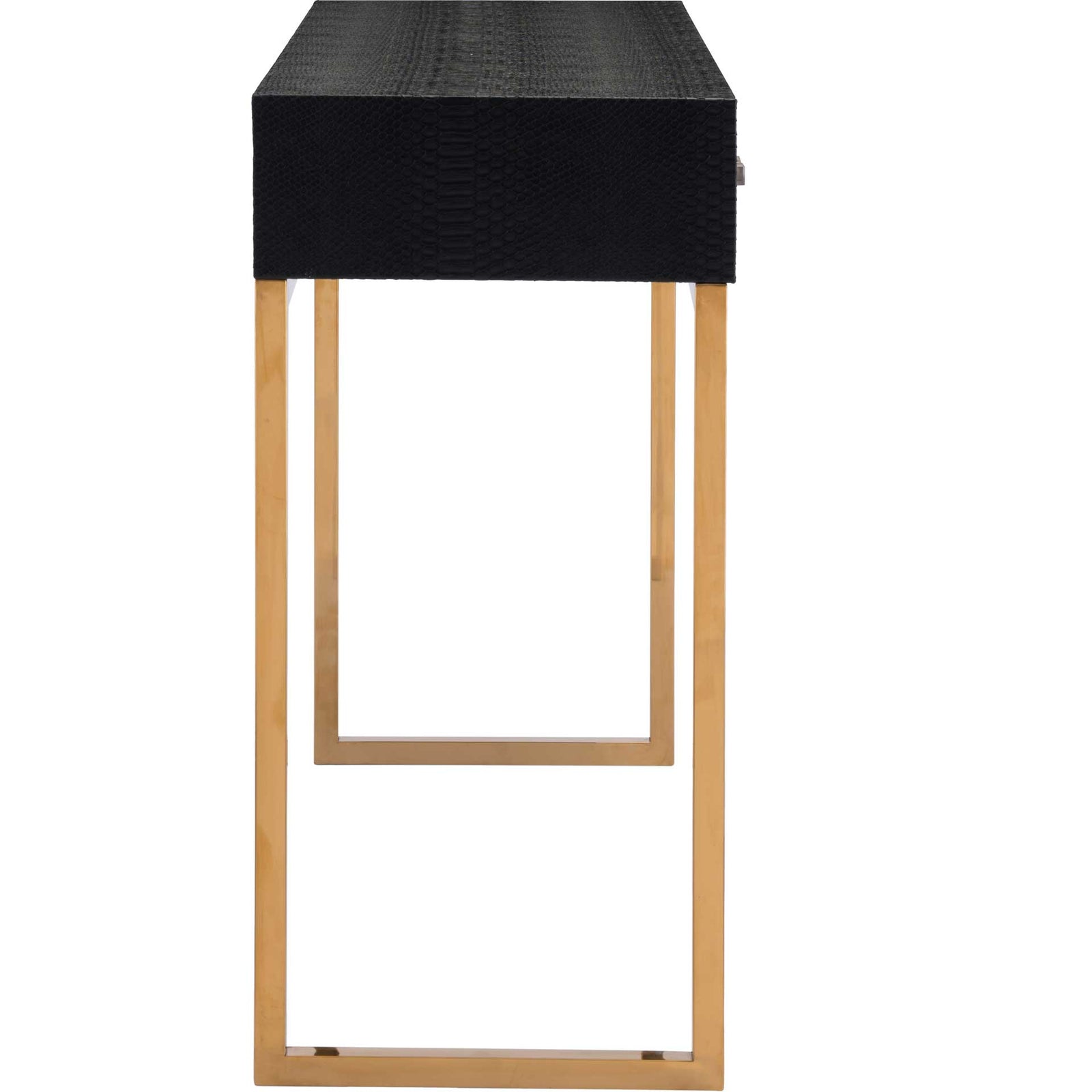Lecce Snake Skin Console Table Black