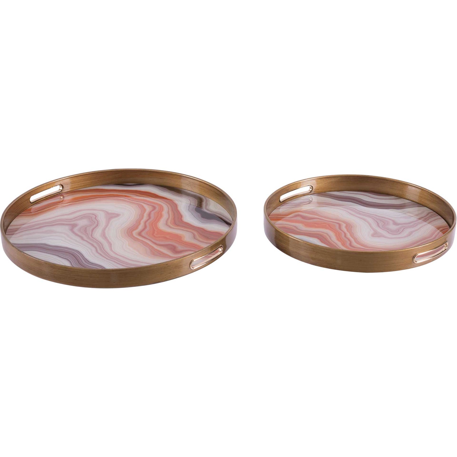 Mundi Tray Orange Agate (Set of 2)
