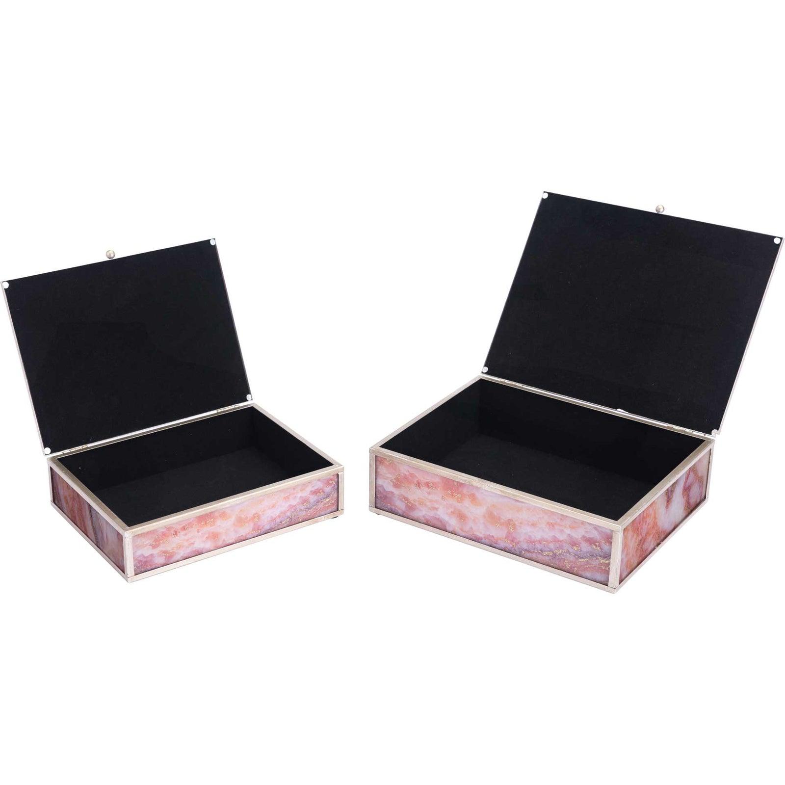 Mundi Boxes Pink Geode (Set of 2)