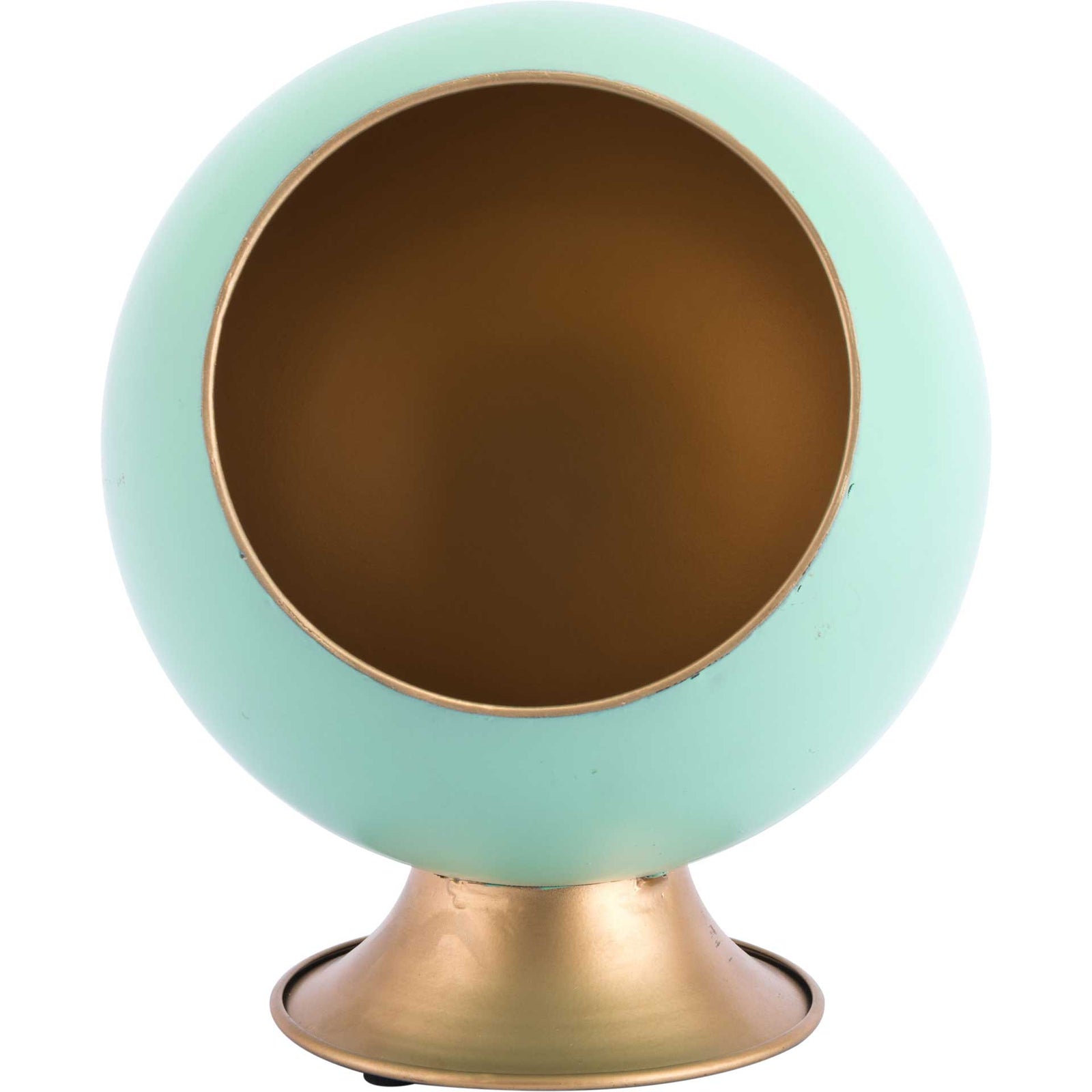 Nest Small Metal Planter Green