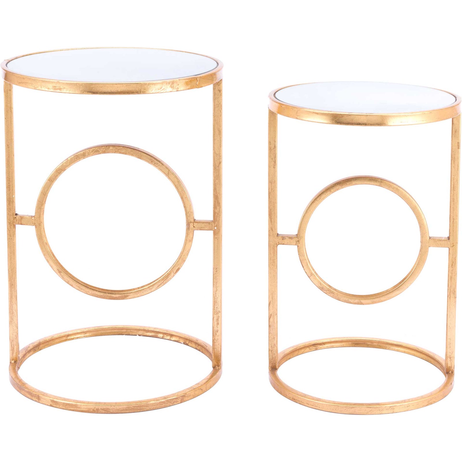 Aro 2-Piece End Table Gold