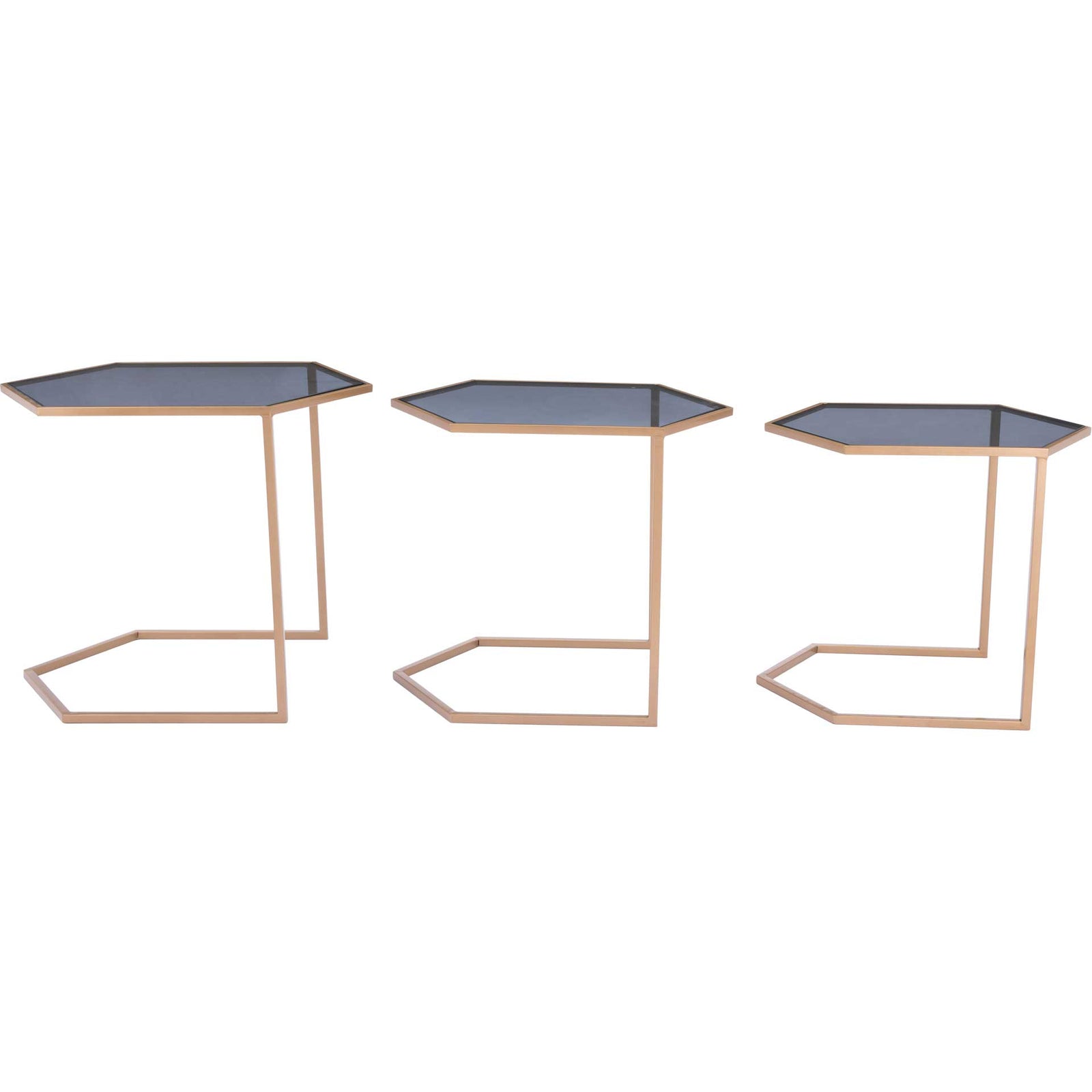 Geo 3-Piece Nesting Table Black/Gold