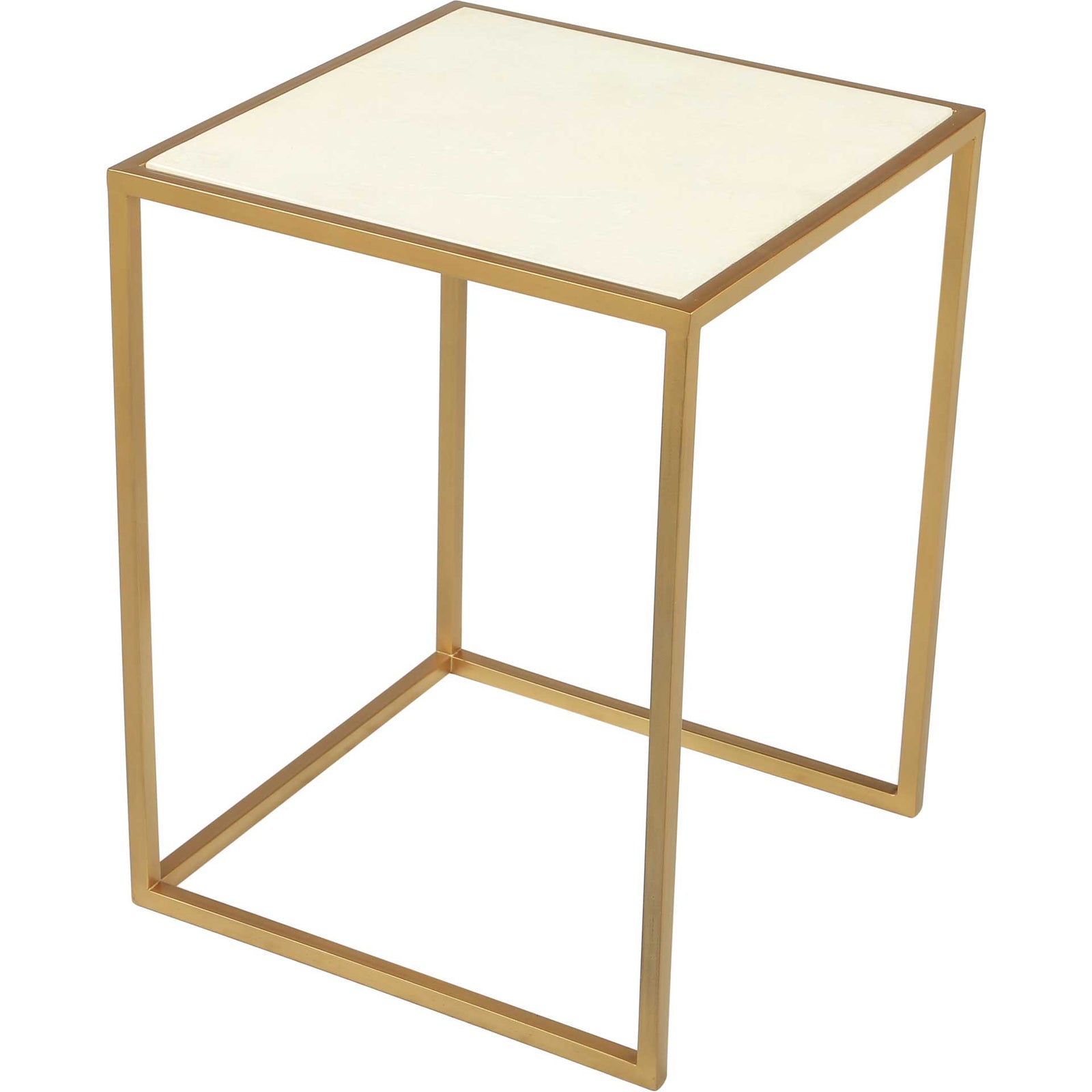 Kensington Nesting Table Stone/Brass