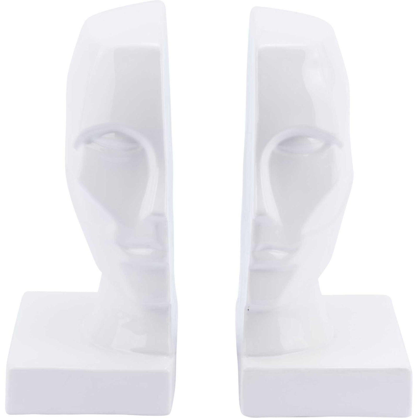 Face Bookends White