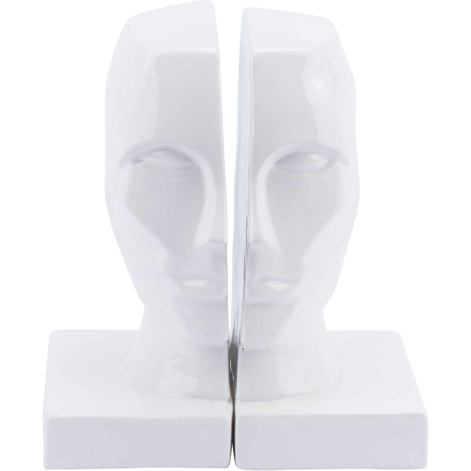 Face Bookends White