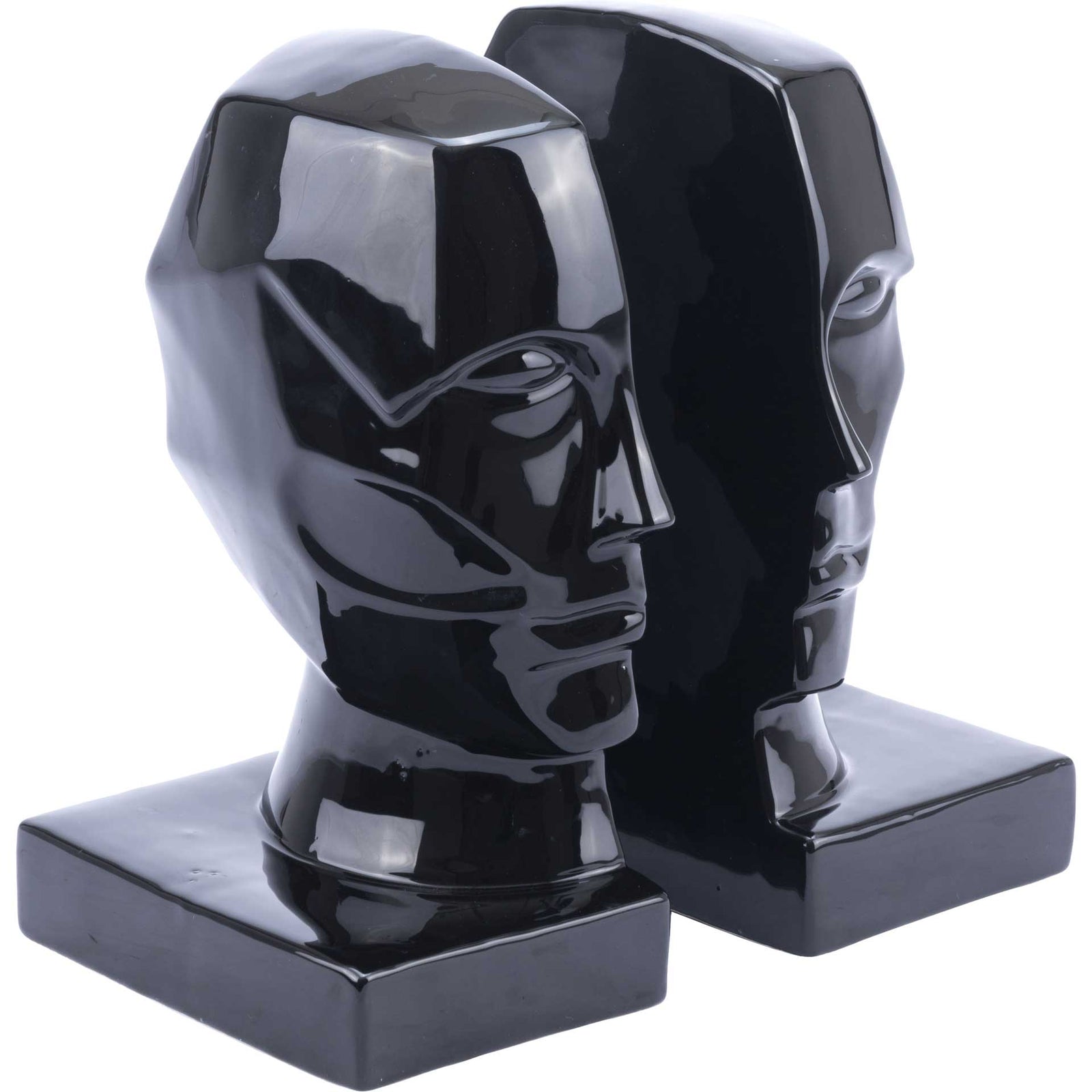Face Bookends Black