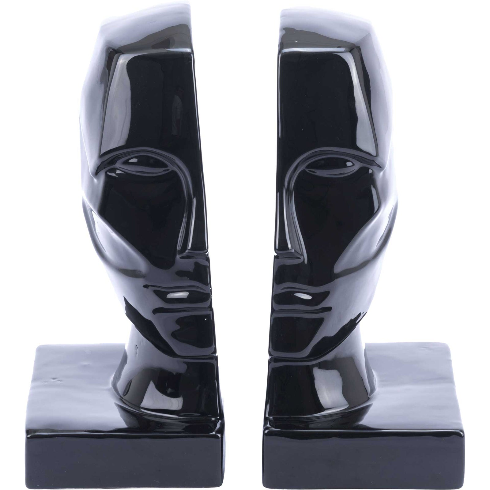 Face Bookends Black