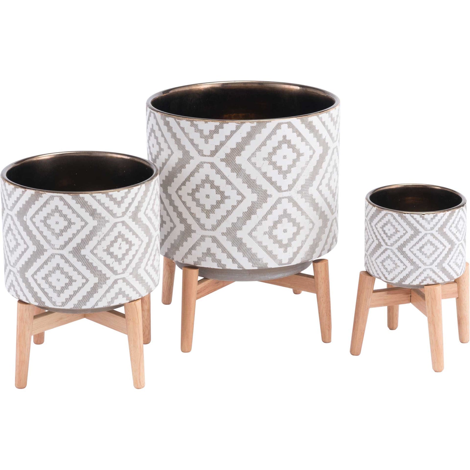 Llano Planter Gray/White