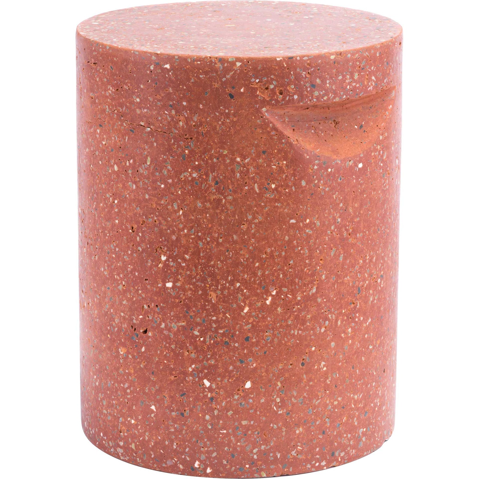 Terrazzo Garden Seat Red