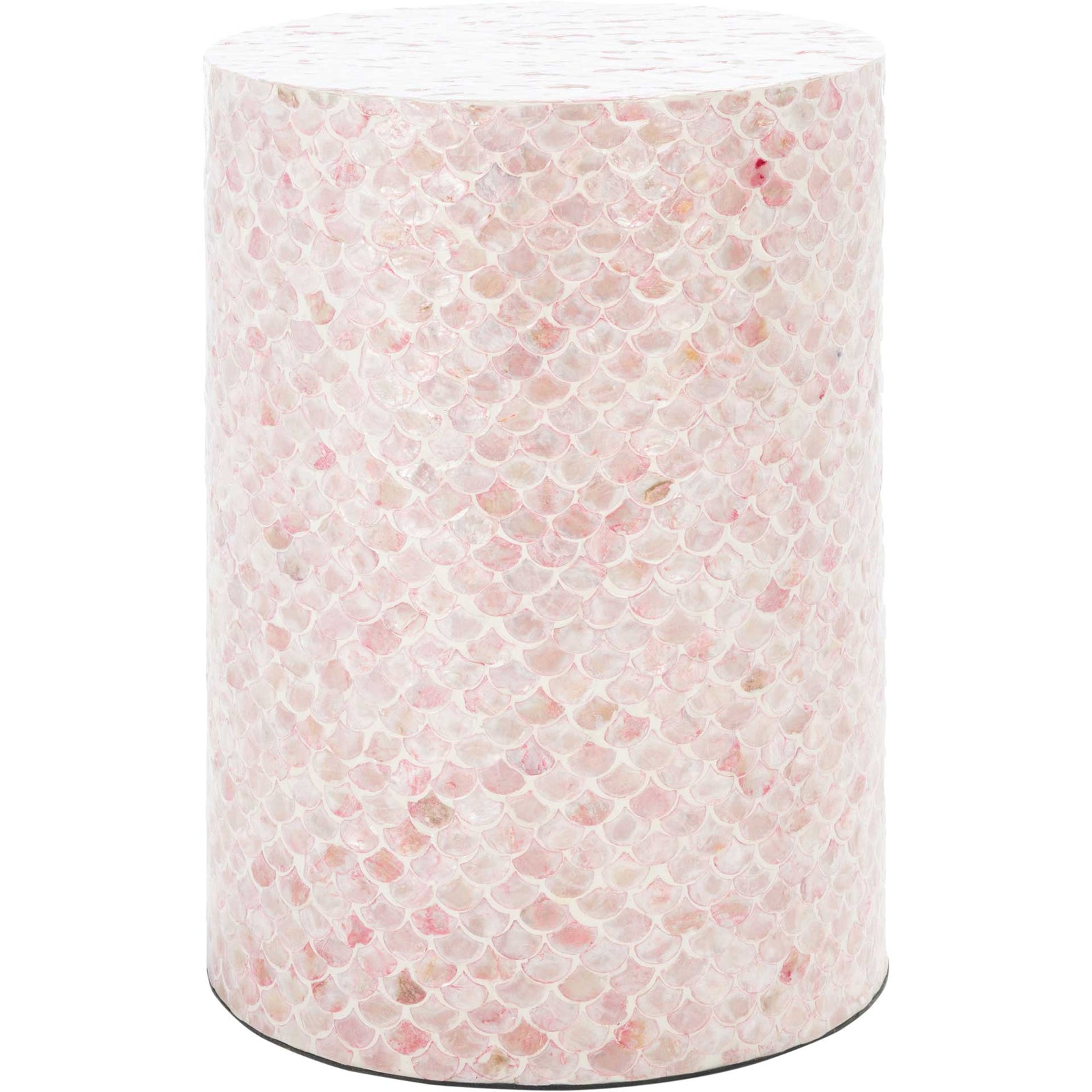 Ember Round Accent Table Dark Pink