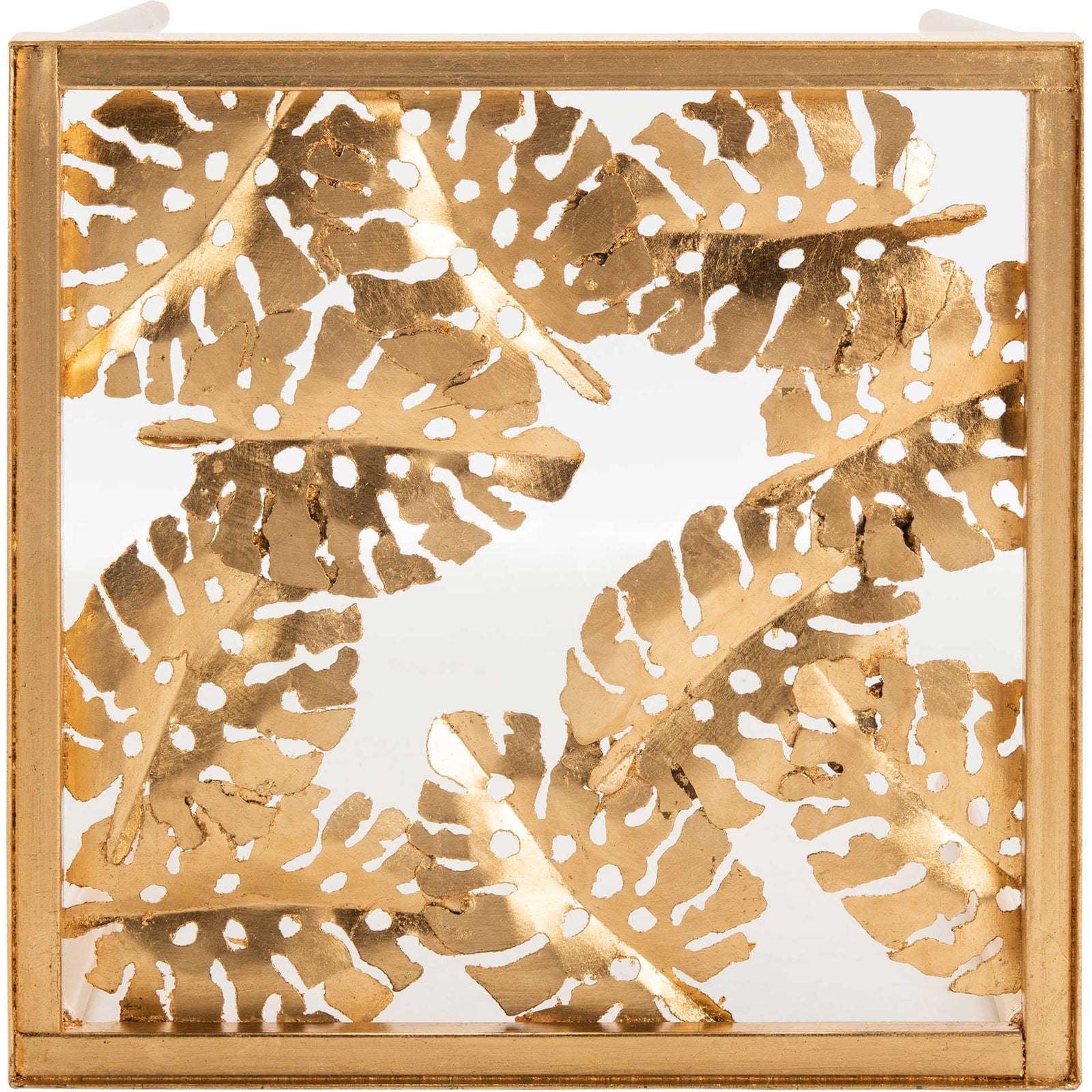 Leonie Palm Leaf Side Table Gold Leaf