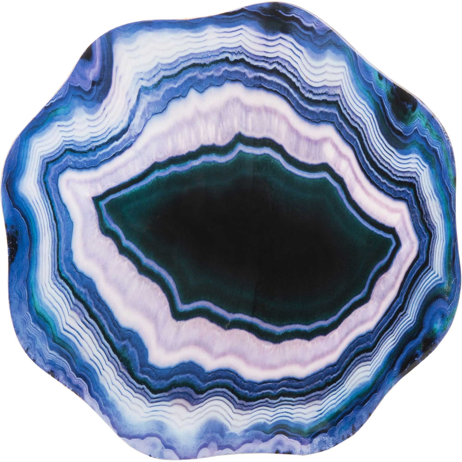 Cecilia Faux Agate Side Table Multi Blue/Purple/Gold