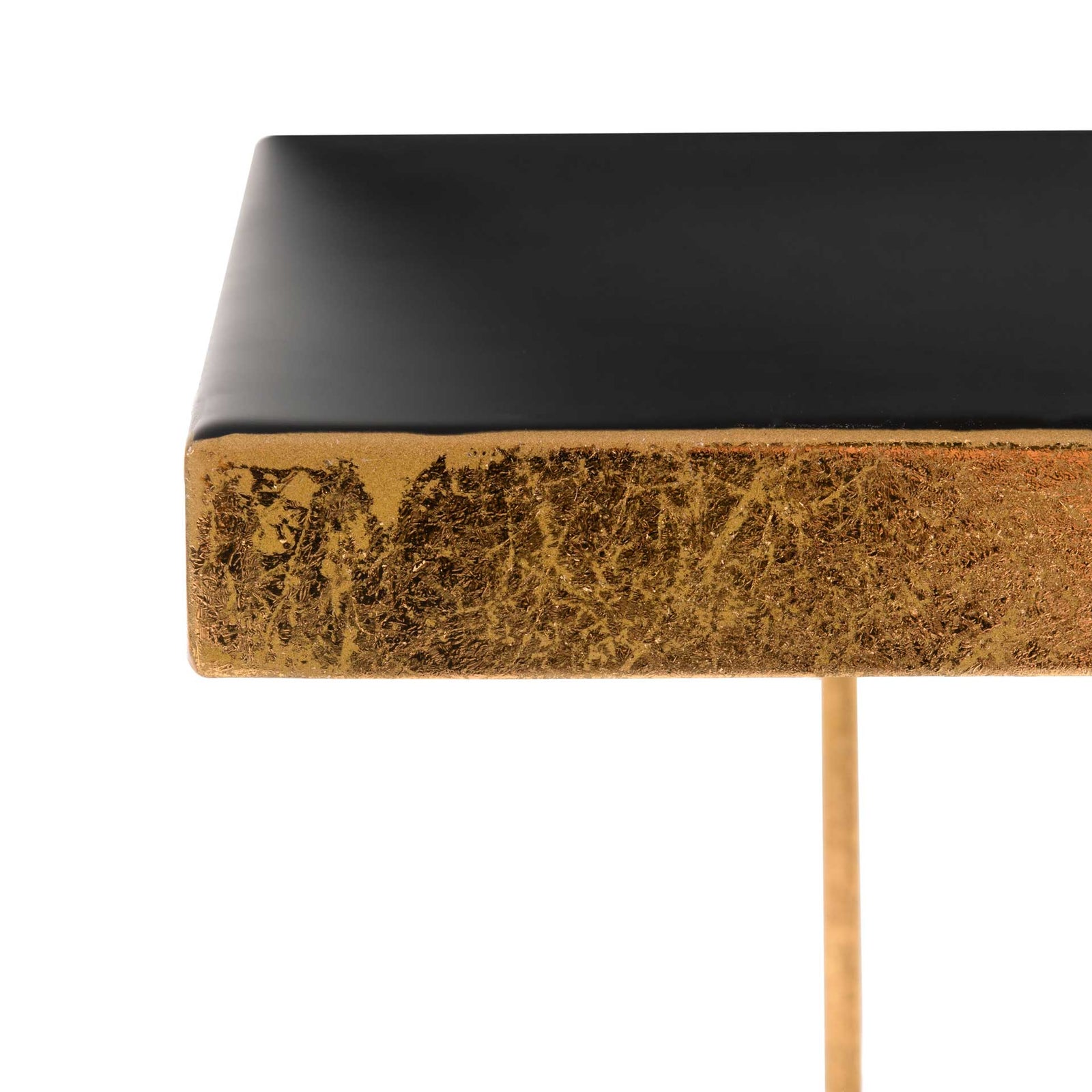 Amenity Greek Key Side Table Black/Gold