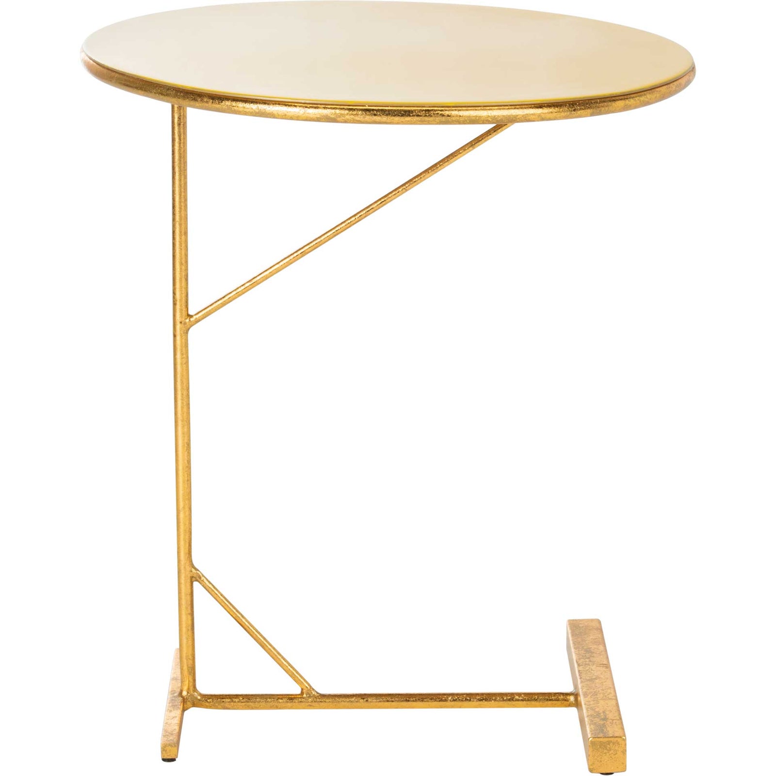 Simona Round C Table Yellow/Gold