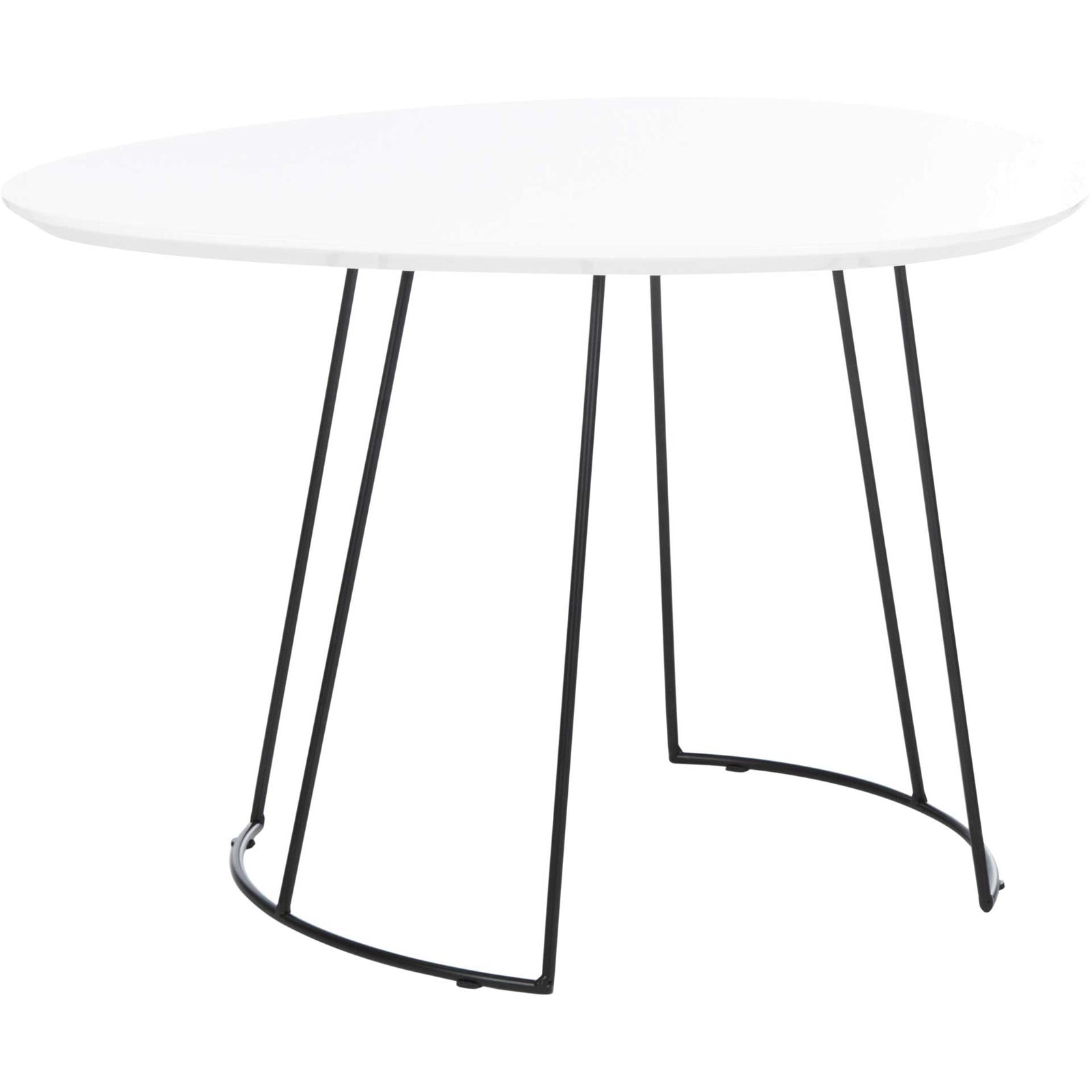 Bria Side Table Lacquer White/Black