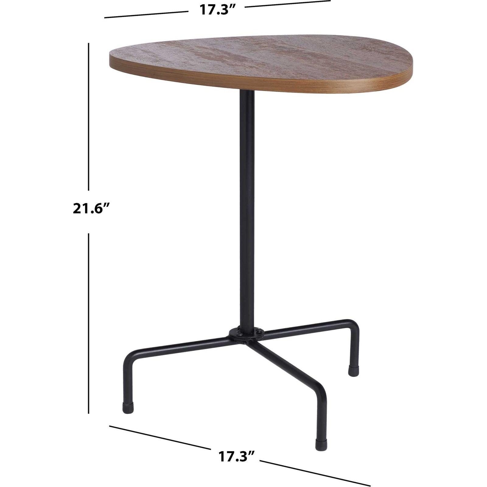 Beningo Tripod Side Table Walnut/Black