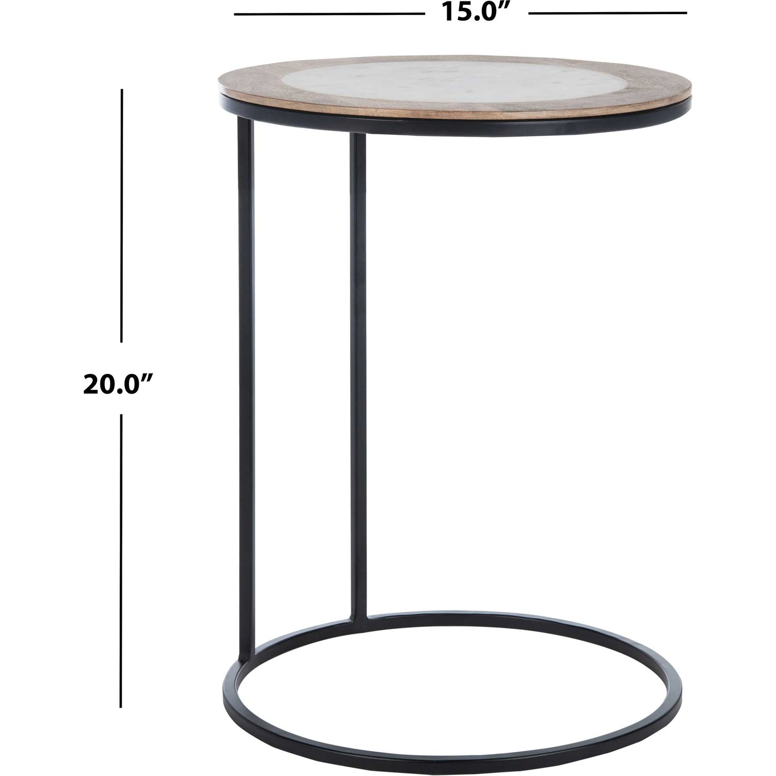 Gear Agate Side Table White Marble