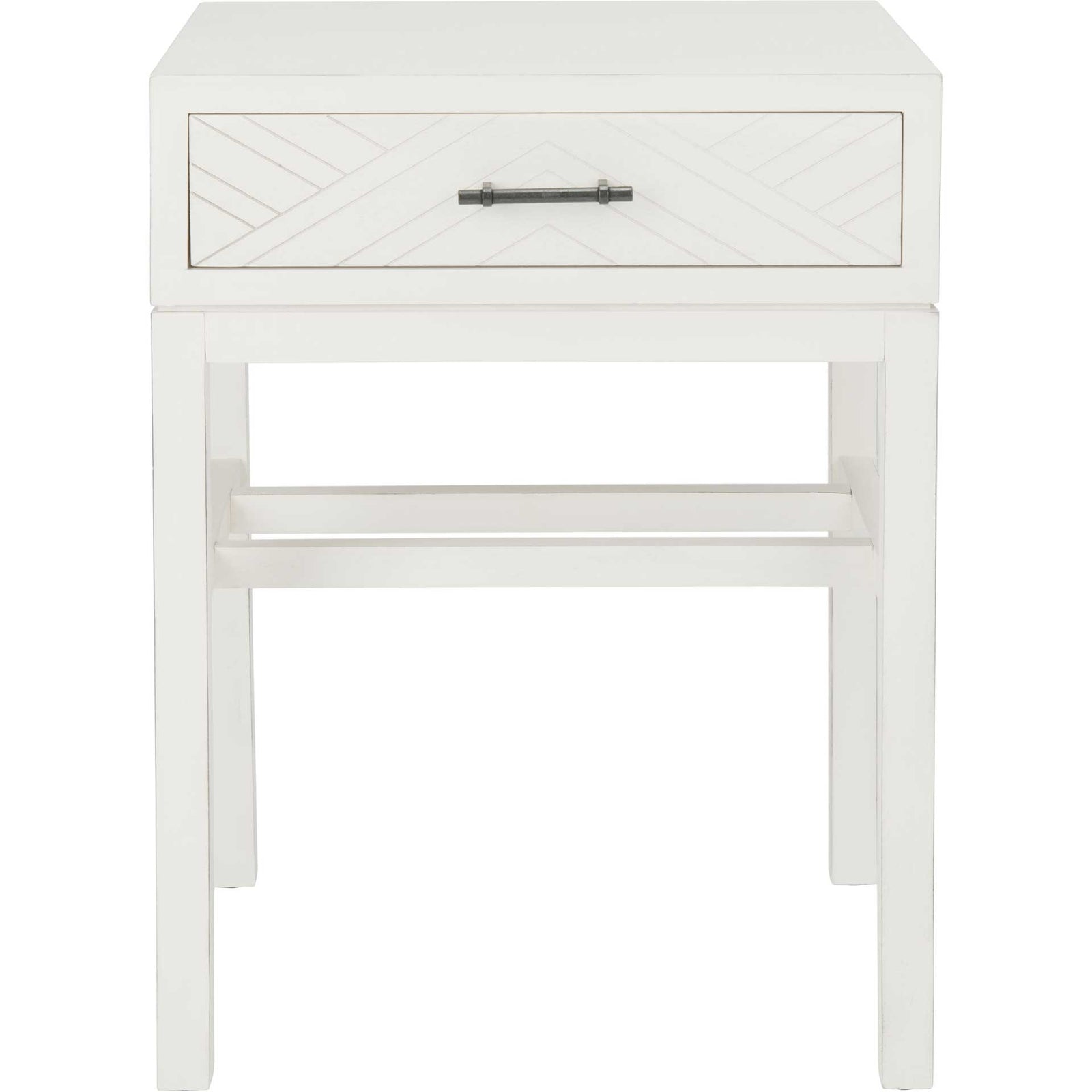 Ajani 1 Drawer Accent Table Distressed White