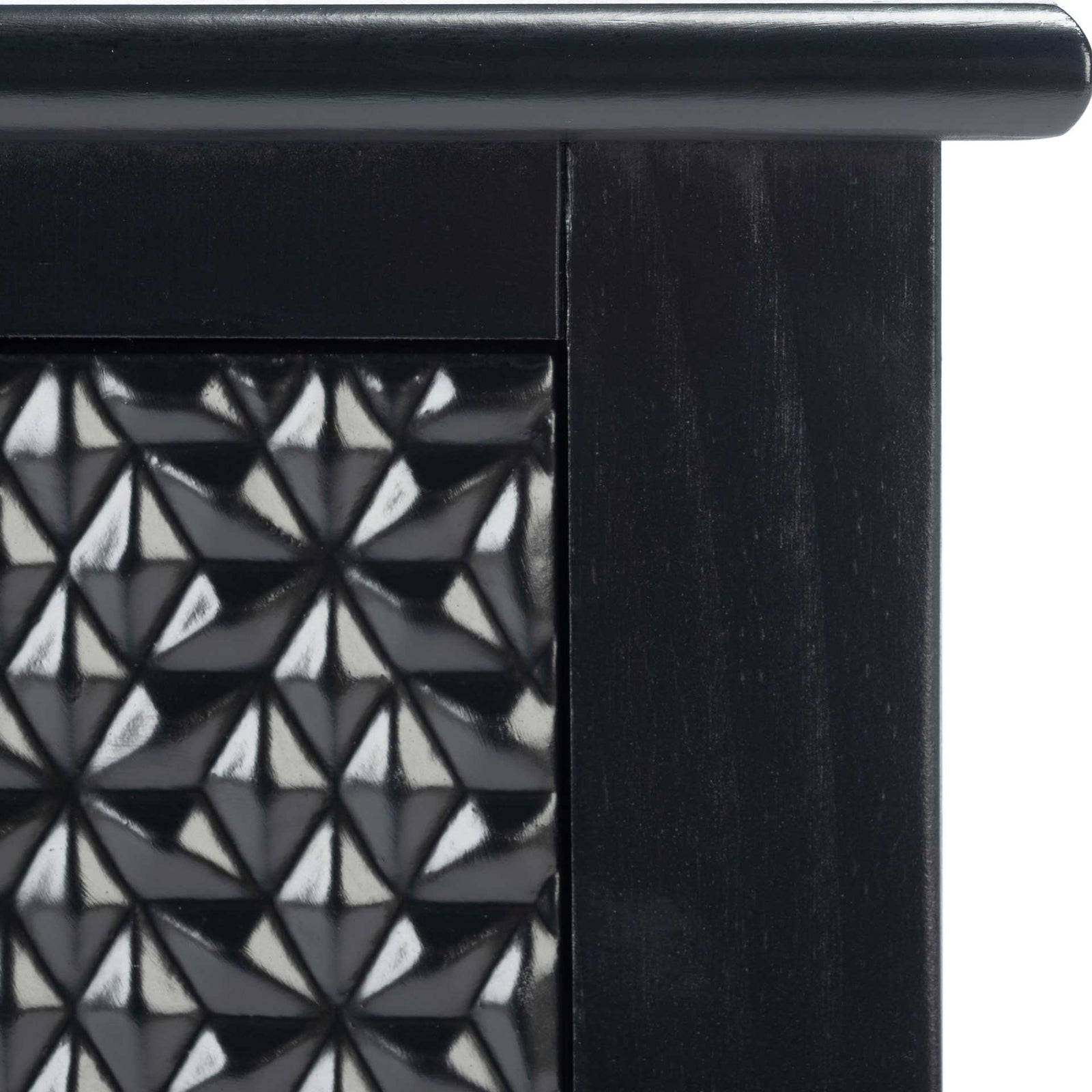 Haleigh 1 Drawer Accent Table Black