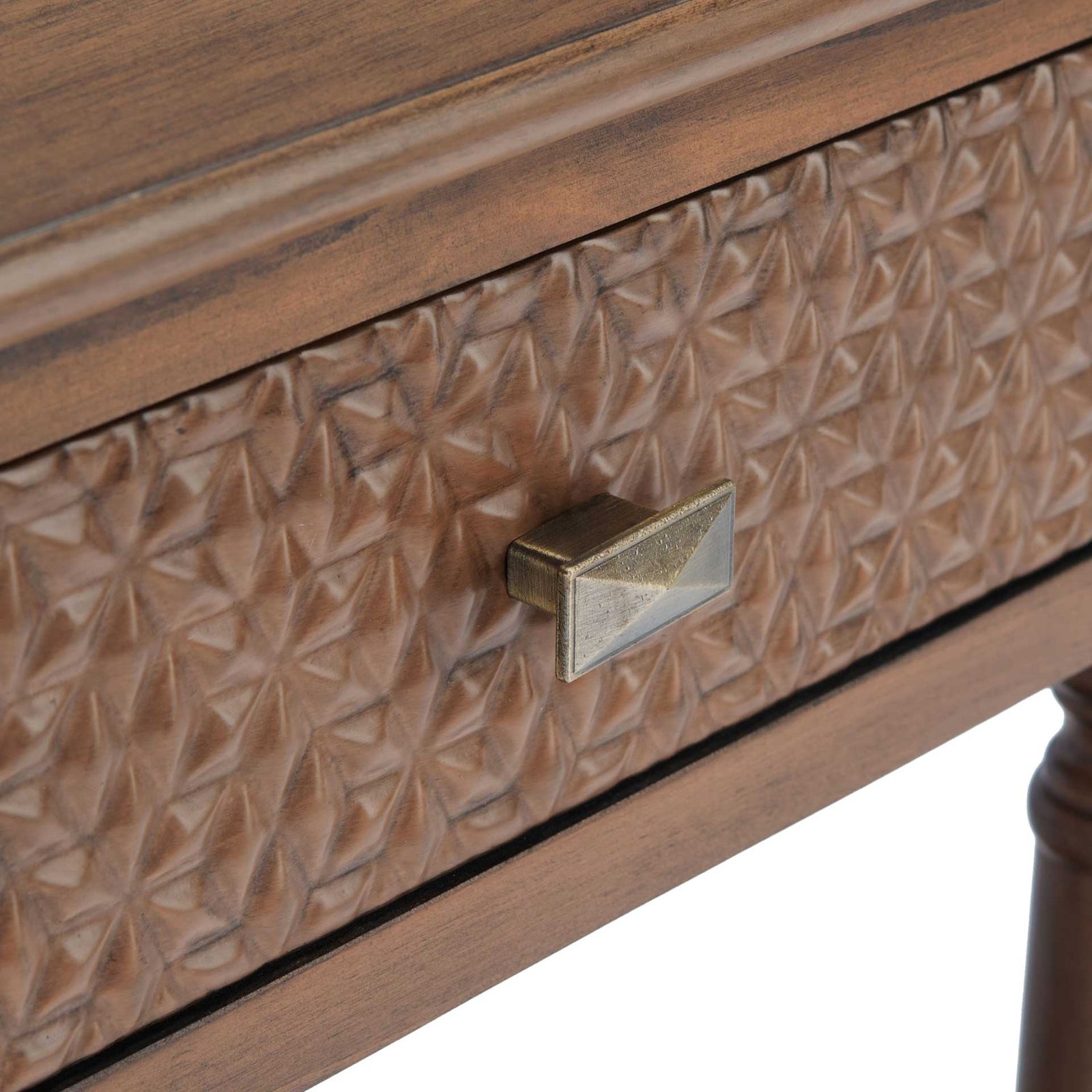 Haleigh 1 Drawer Accent Table Brown