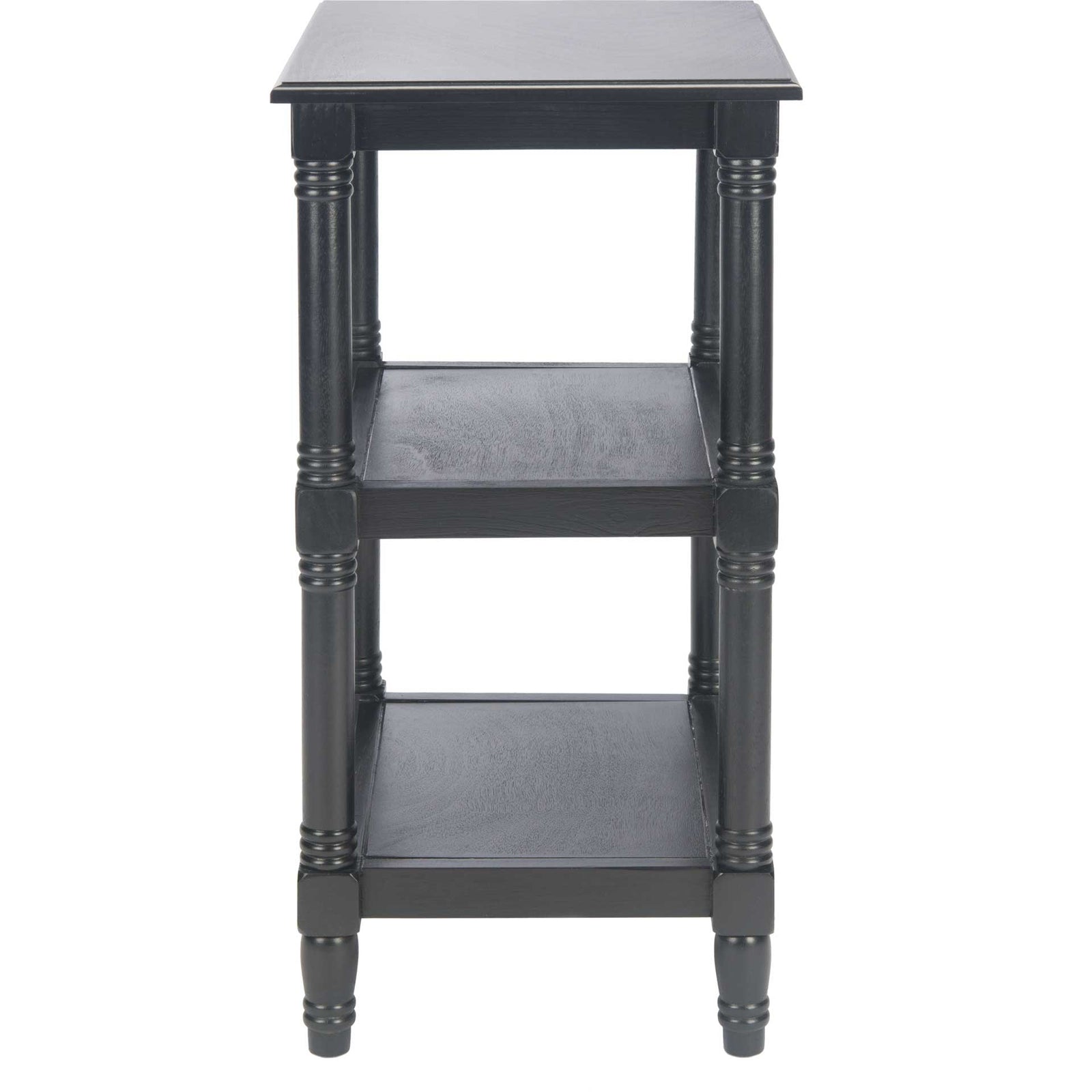 Caden 3 Shelf Accent Table Black