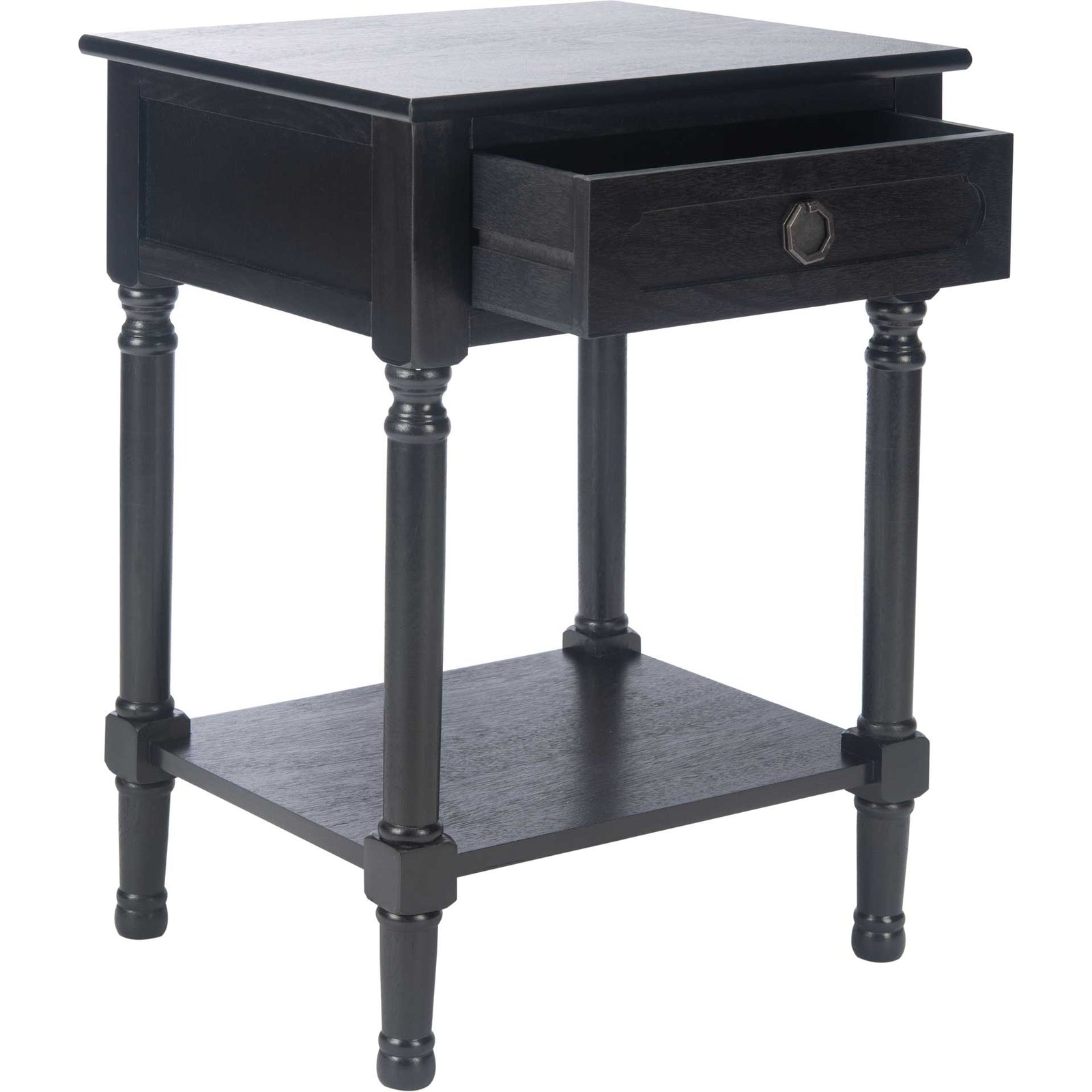 Alessa 1 Drawer Accent Table Black