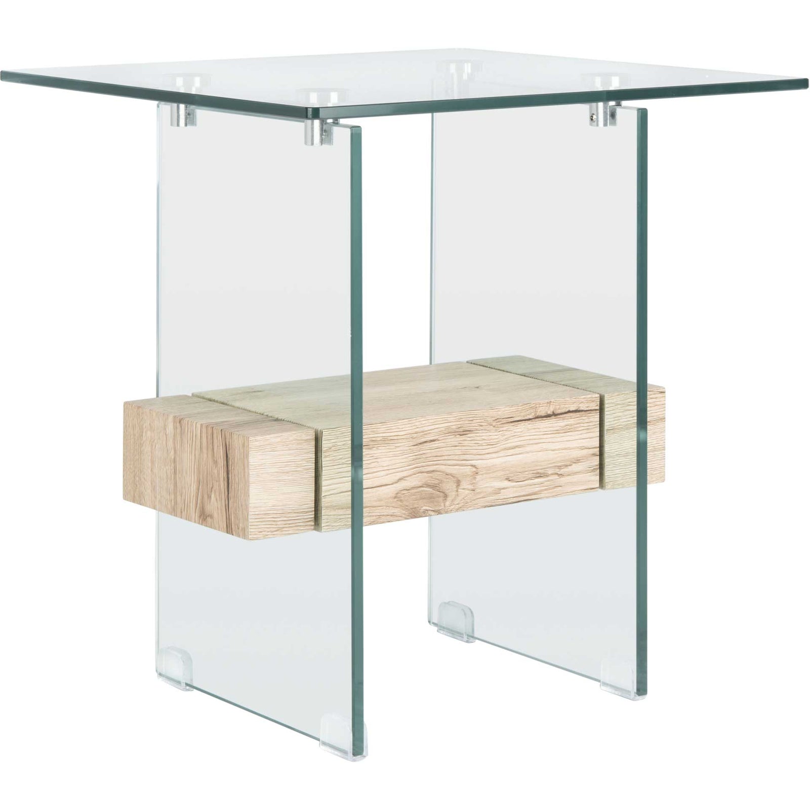 Karis Side Table Natural/Glass