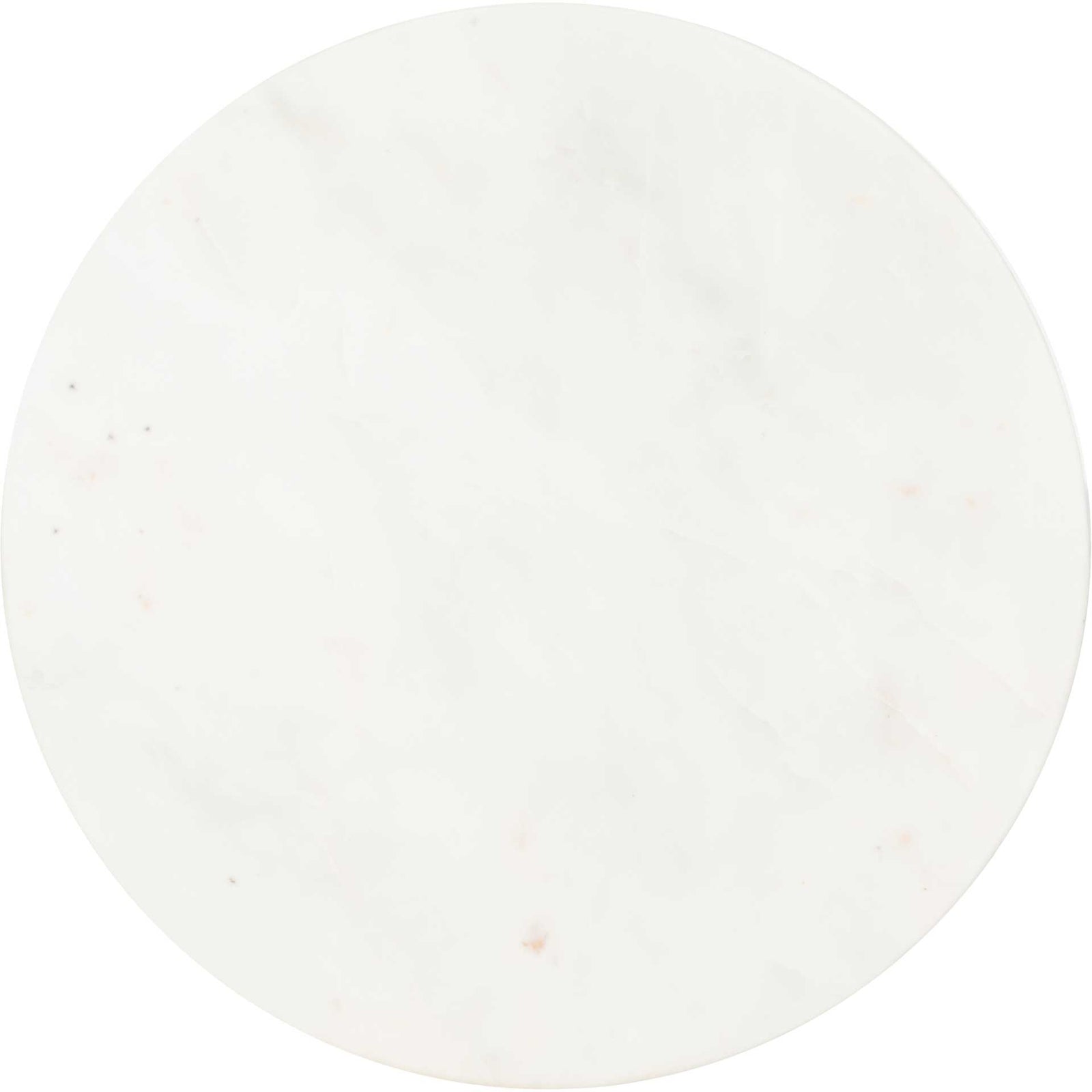 Michael Pedestal End Table White Marble/White