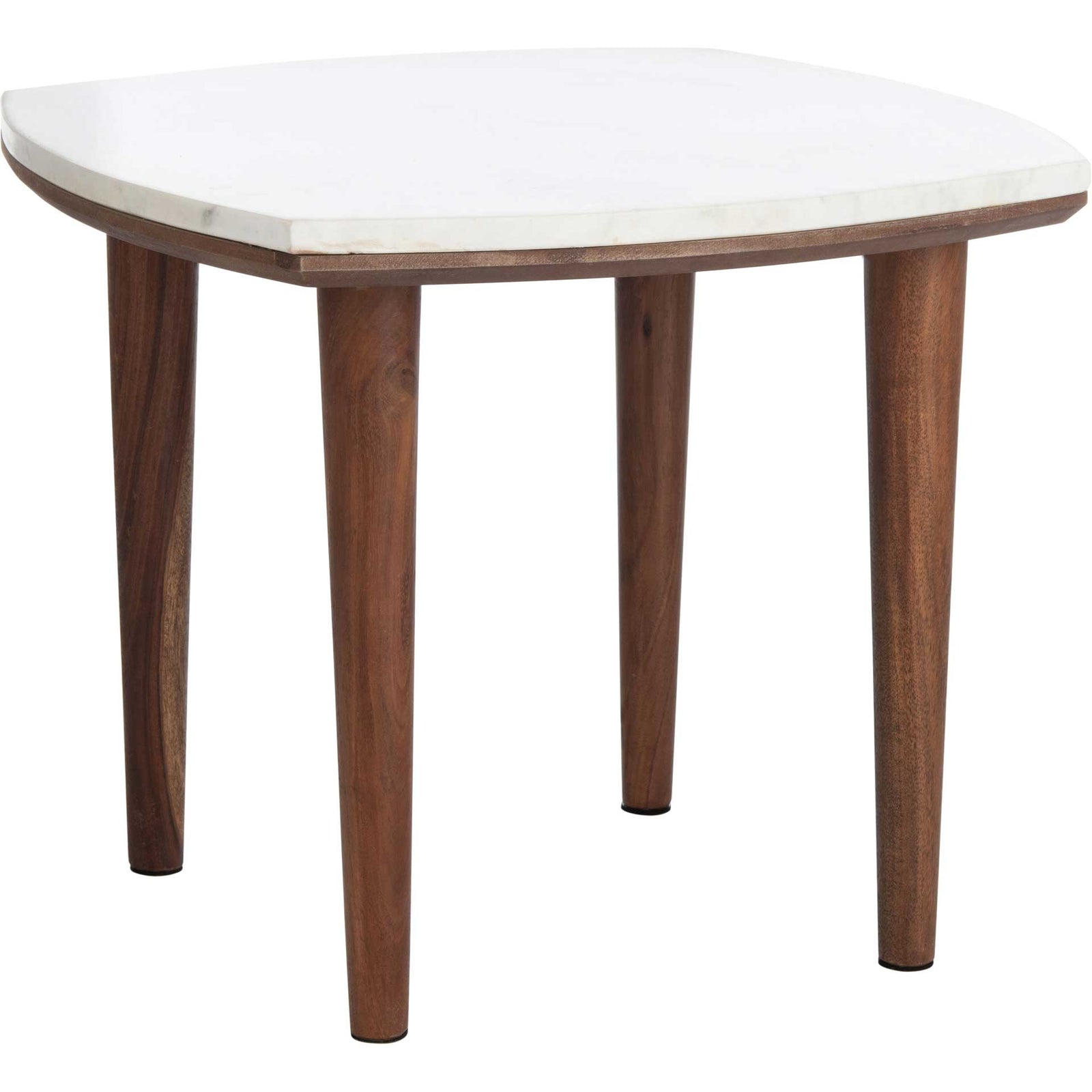 Larkspur Marble Side Table White Marble