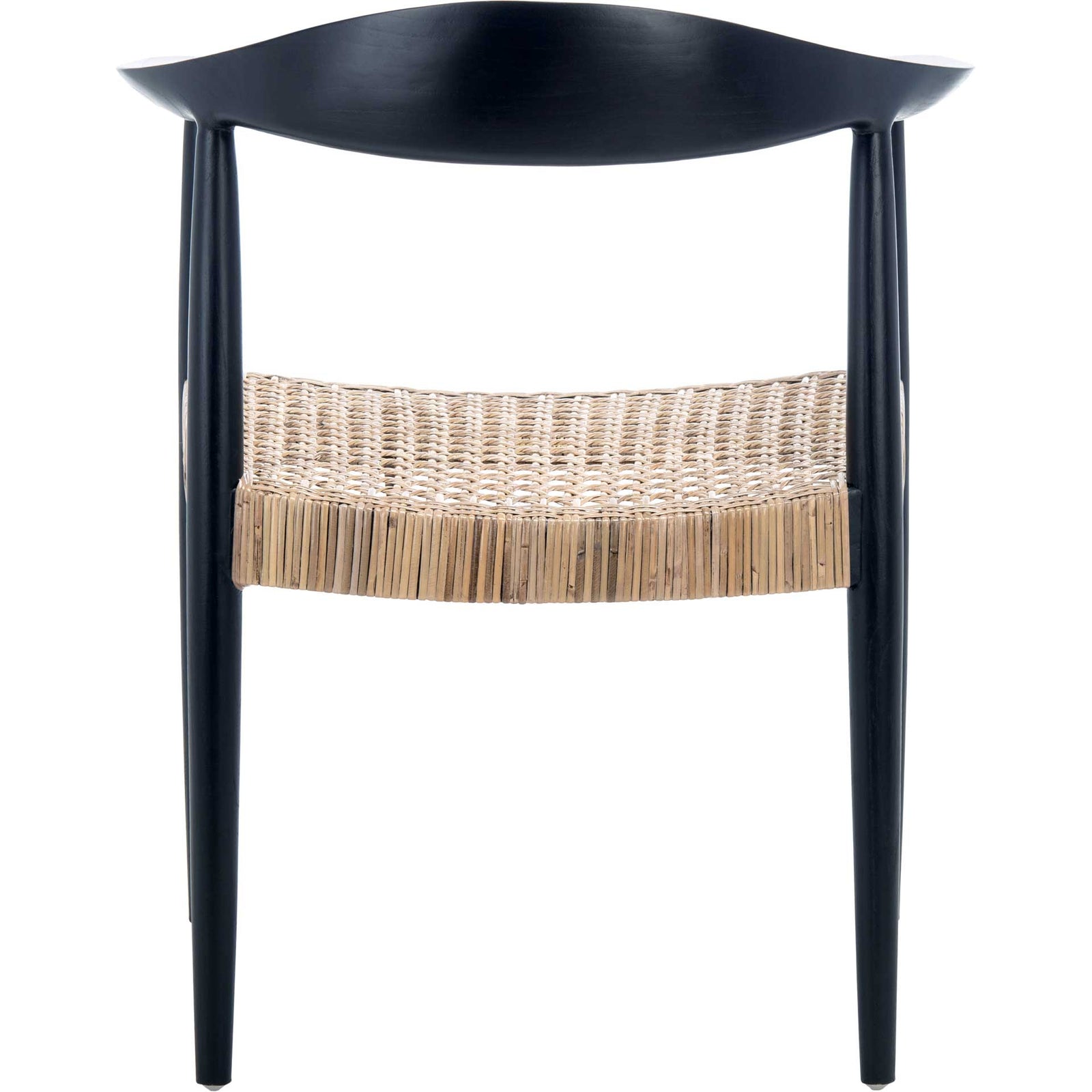 Eyab Rattan Peel Accent Chair Black/Natural
