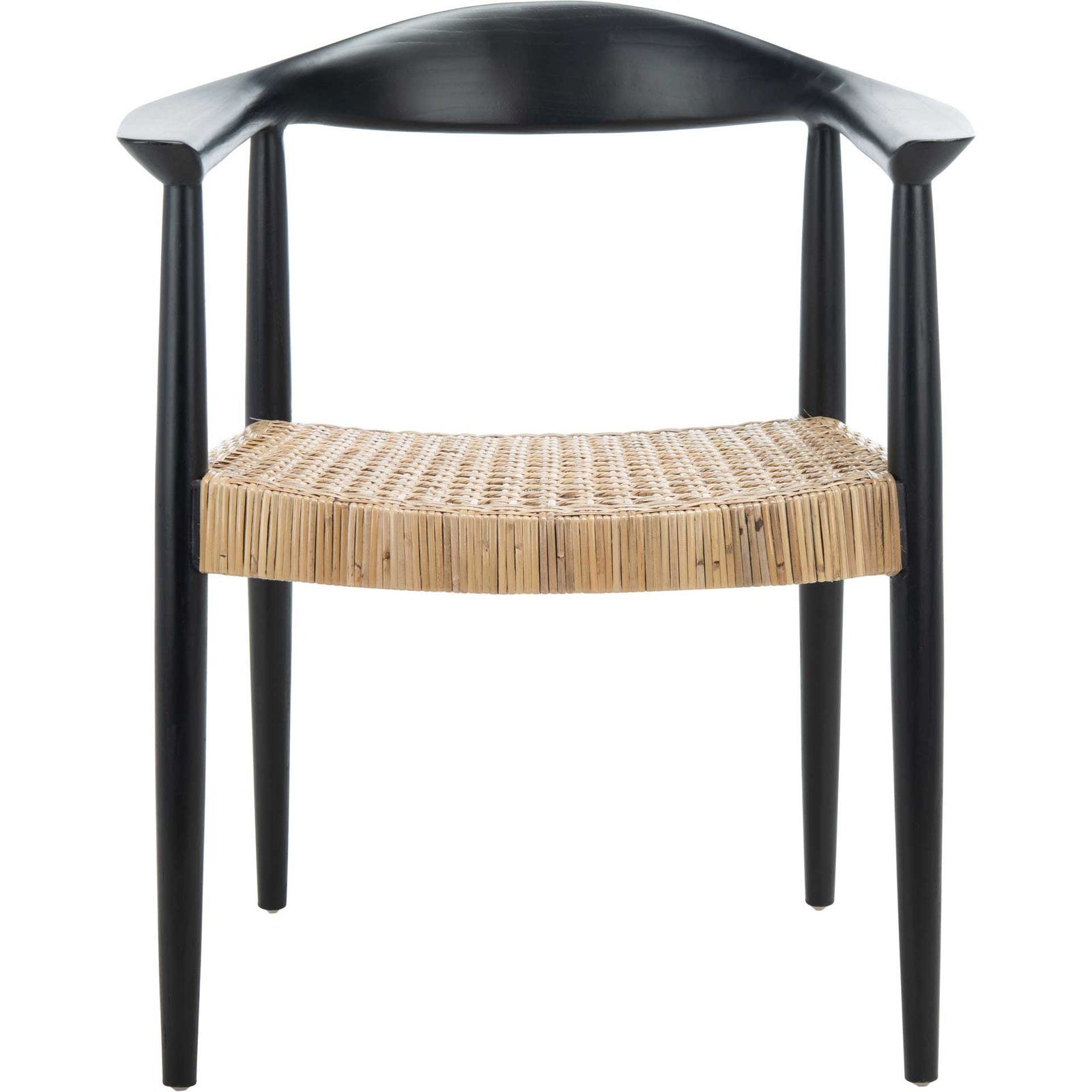 Eyab Rattan Peel Accent Chair Black/Natural