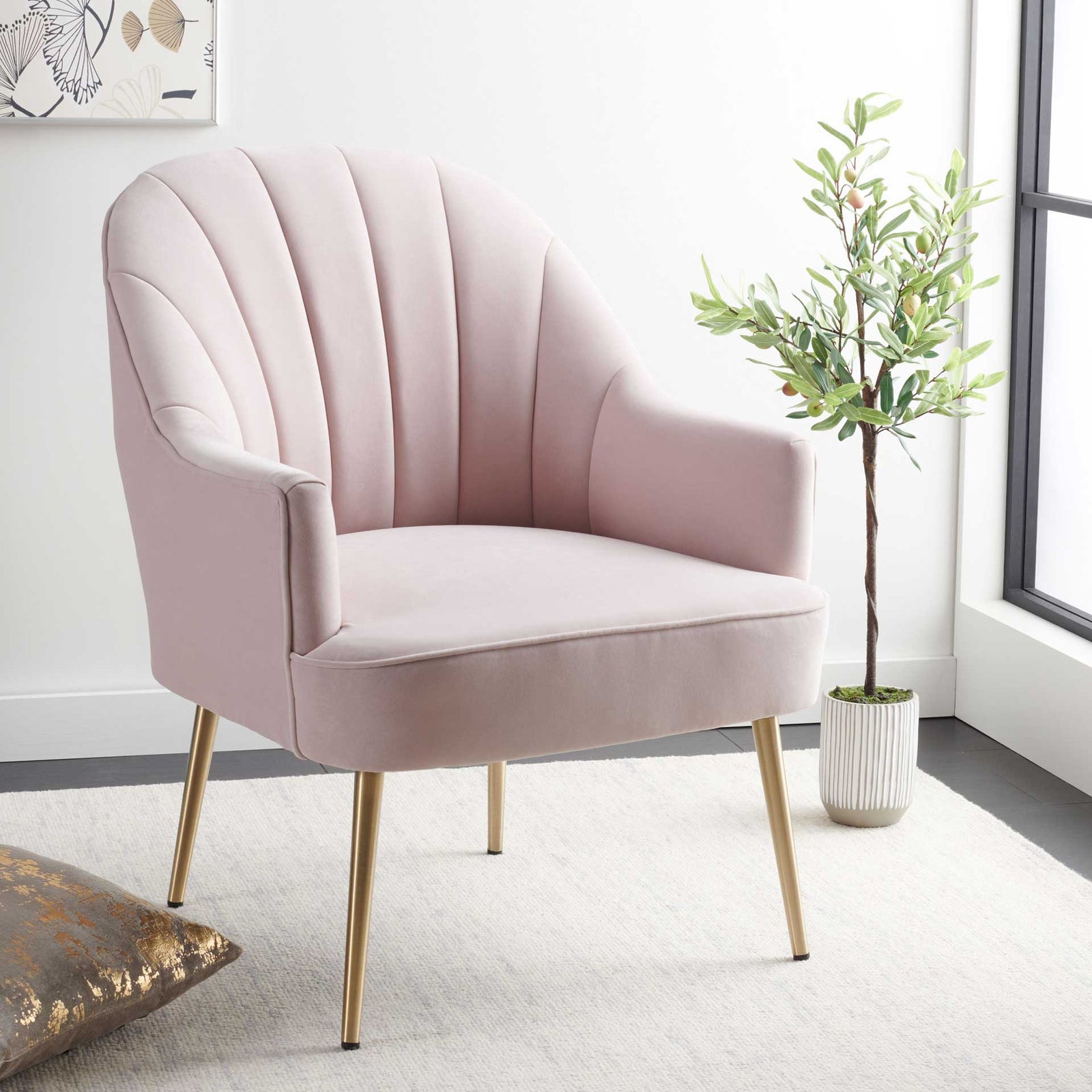 Ariah Accent Chair Light Pink