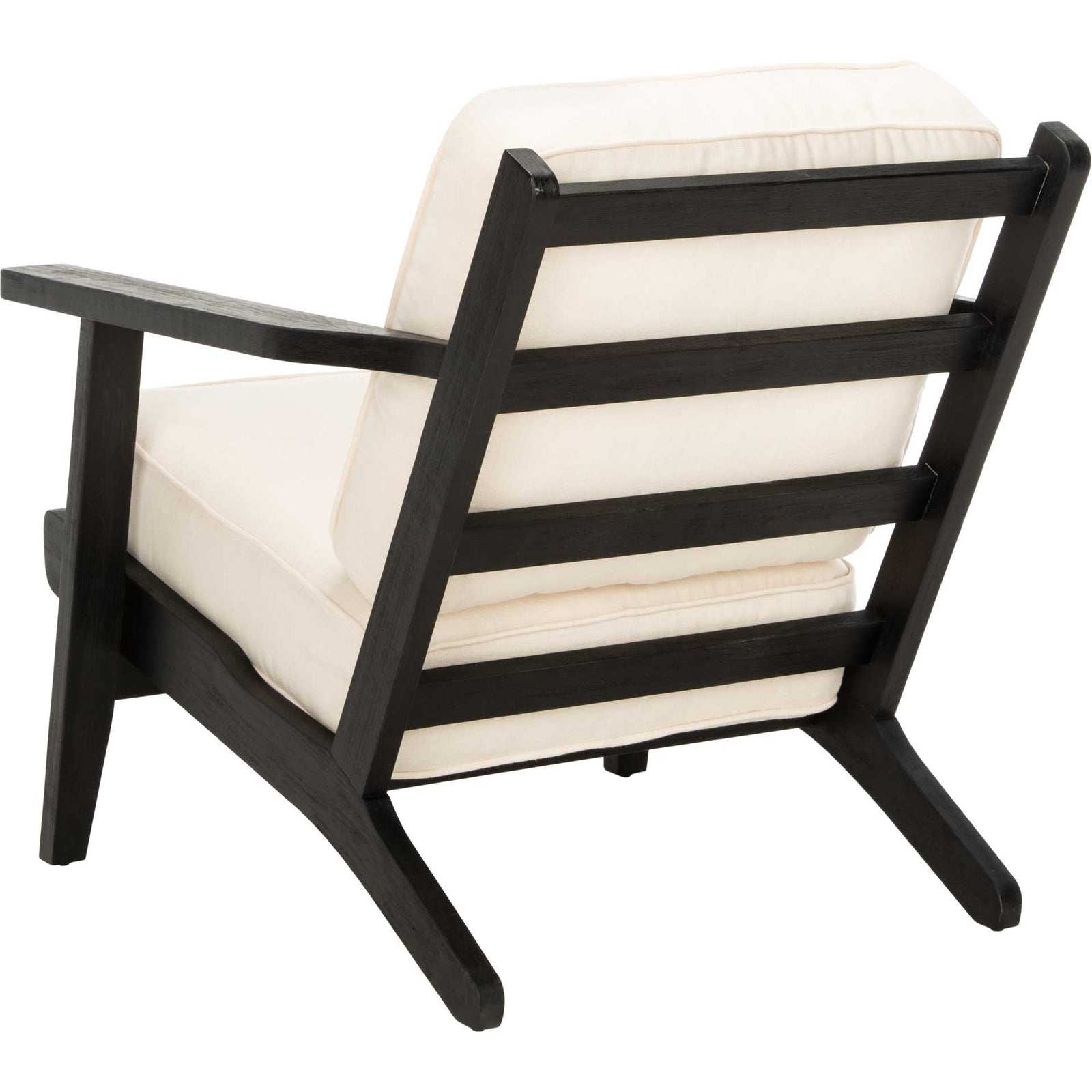 Nick Mid Century Accent Chair Bone White/Black