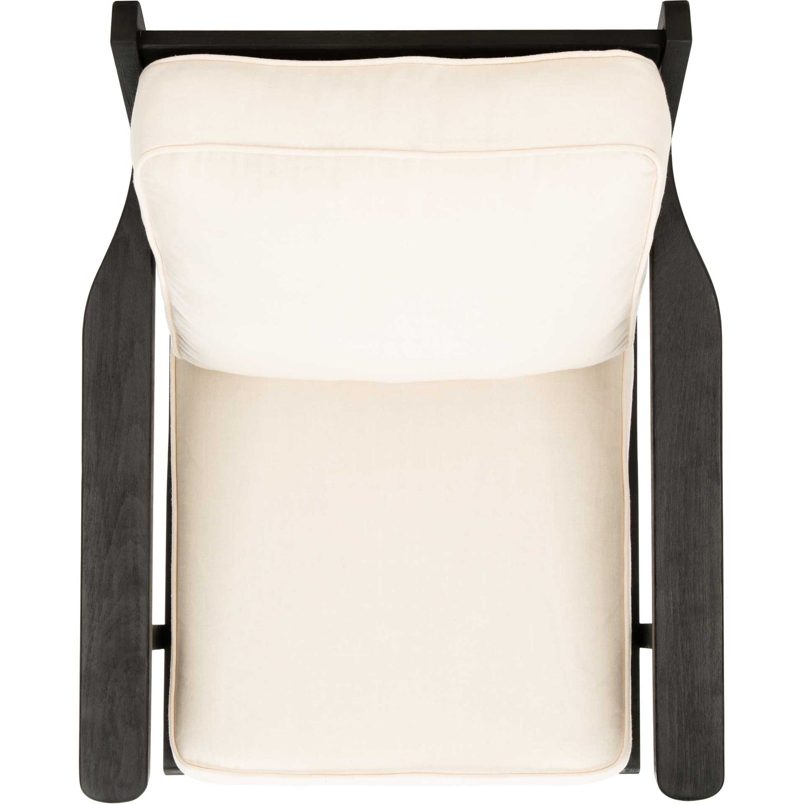 Nick Mid Century Accent Chair Bone White/Black