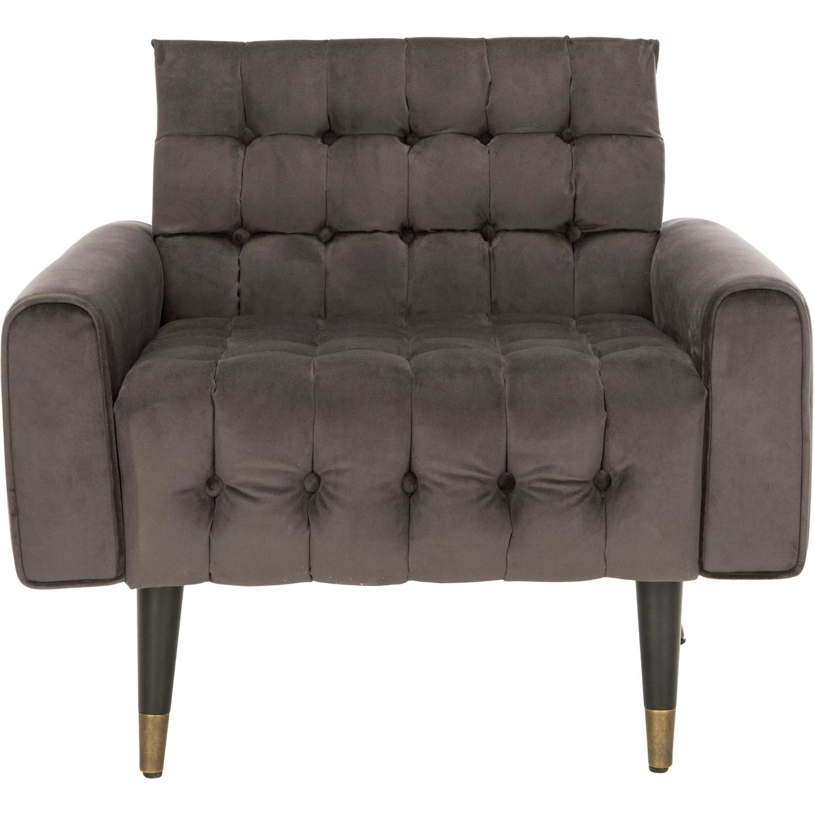 Amble Tufted Accent Chair Shale/Black/Brass