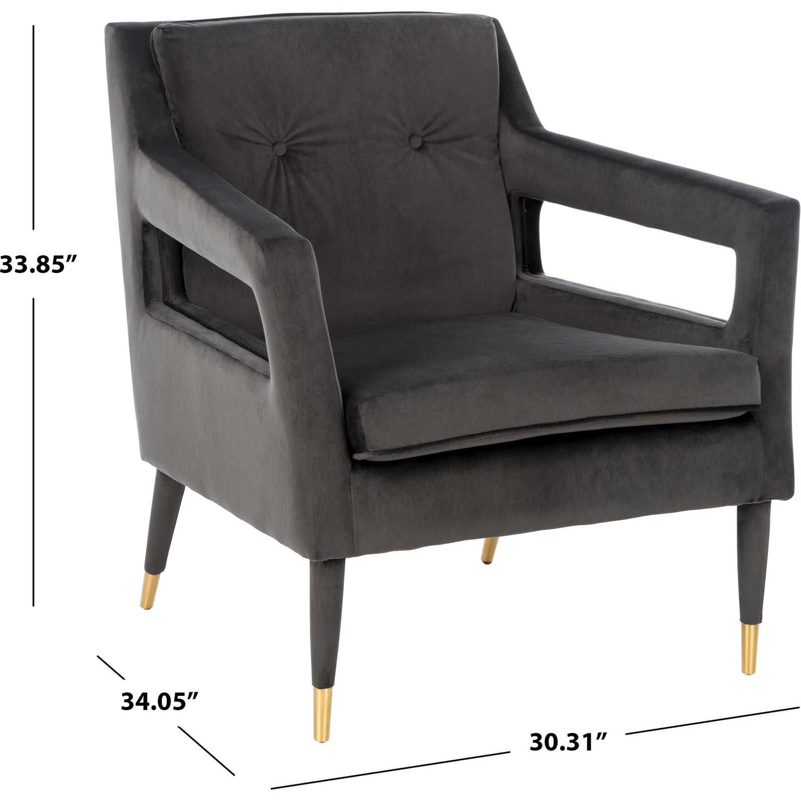 Malloy Tufted Accent Chair Shale