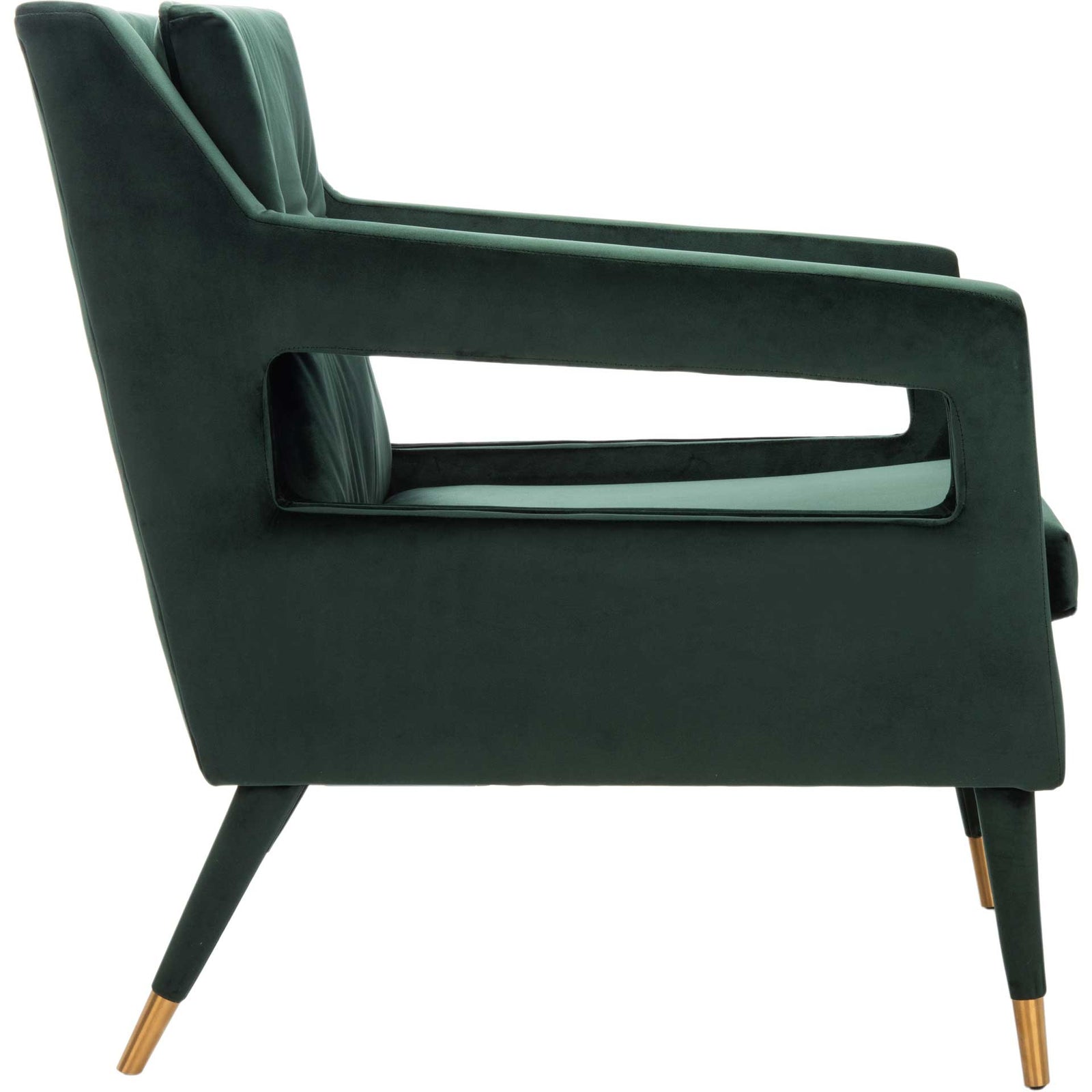Malloy Tufted Accent Chair Forest Green/Gold