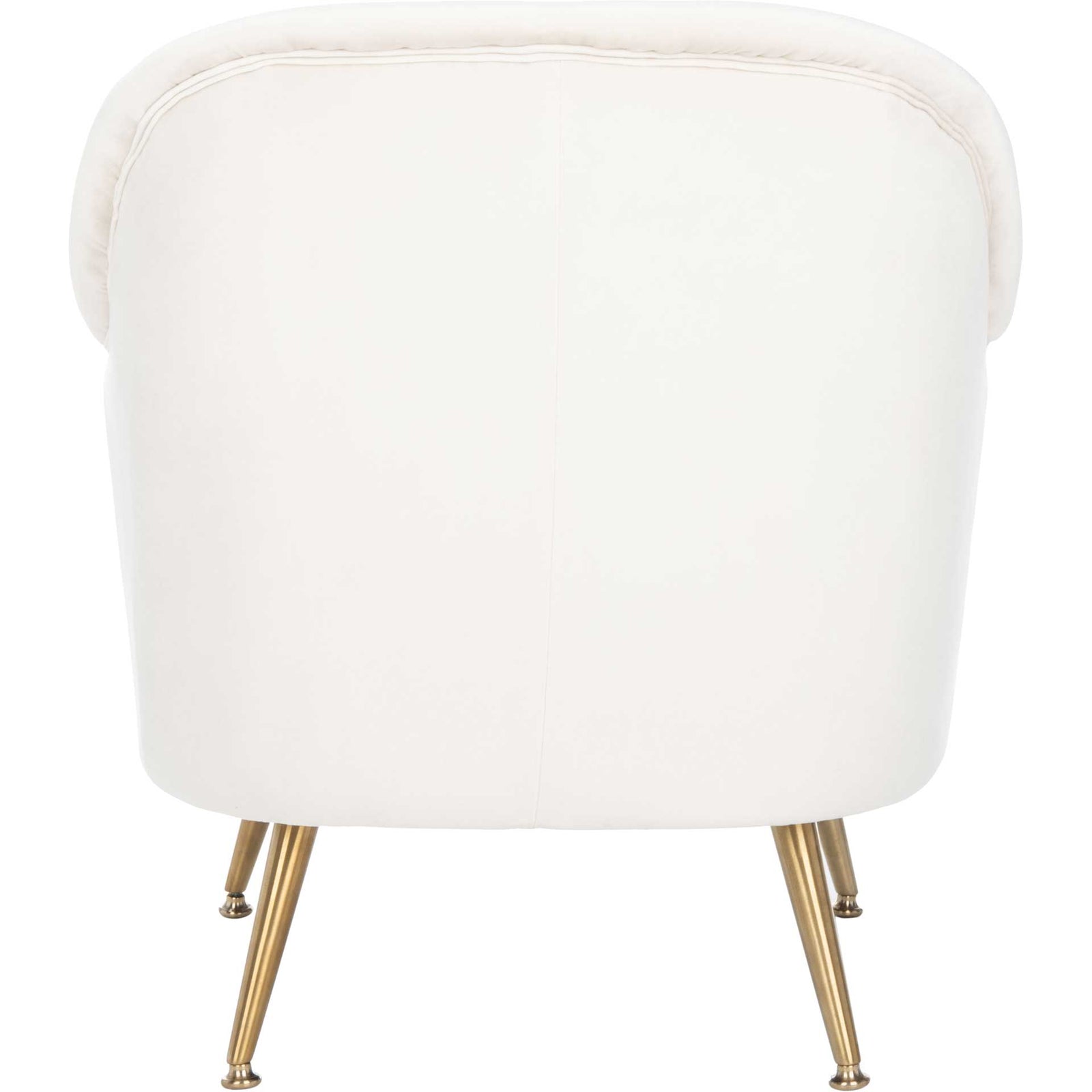 Brendan Mid Century Arm Chair Ivory/Brass