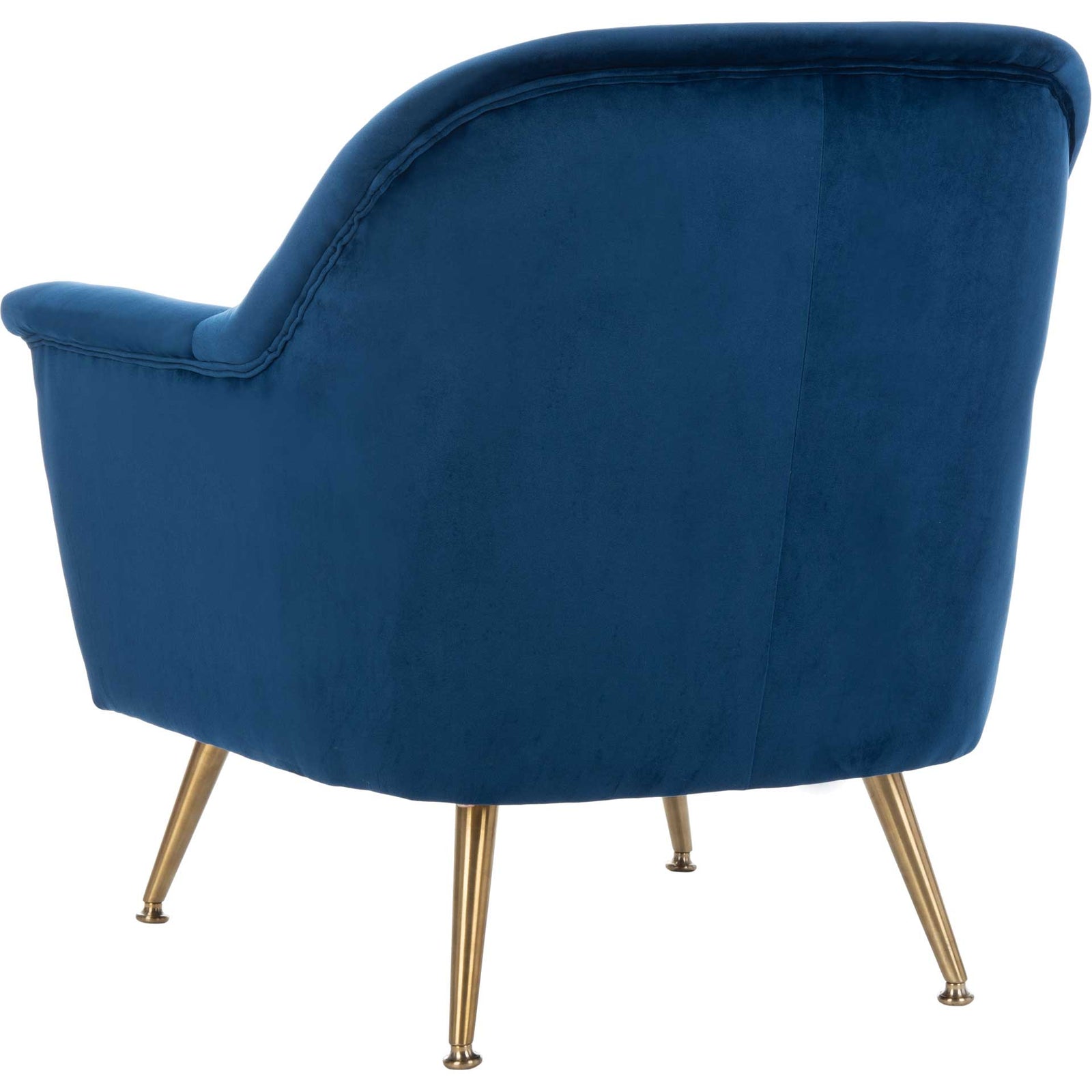 Brendan Mid Century Arm Chair Navy/Brass