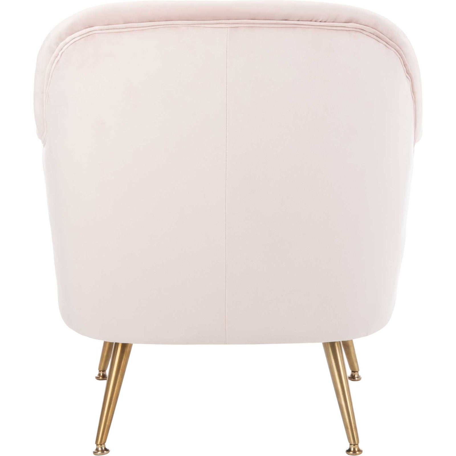 Brendan Mid Century Arm Chair Blush Pink/Brass