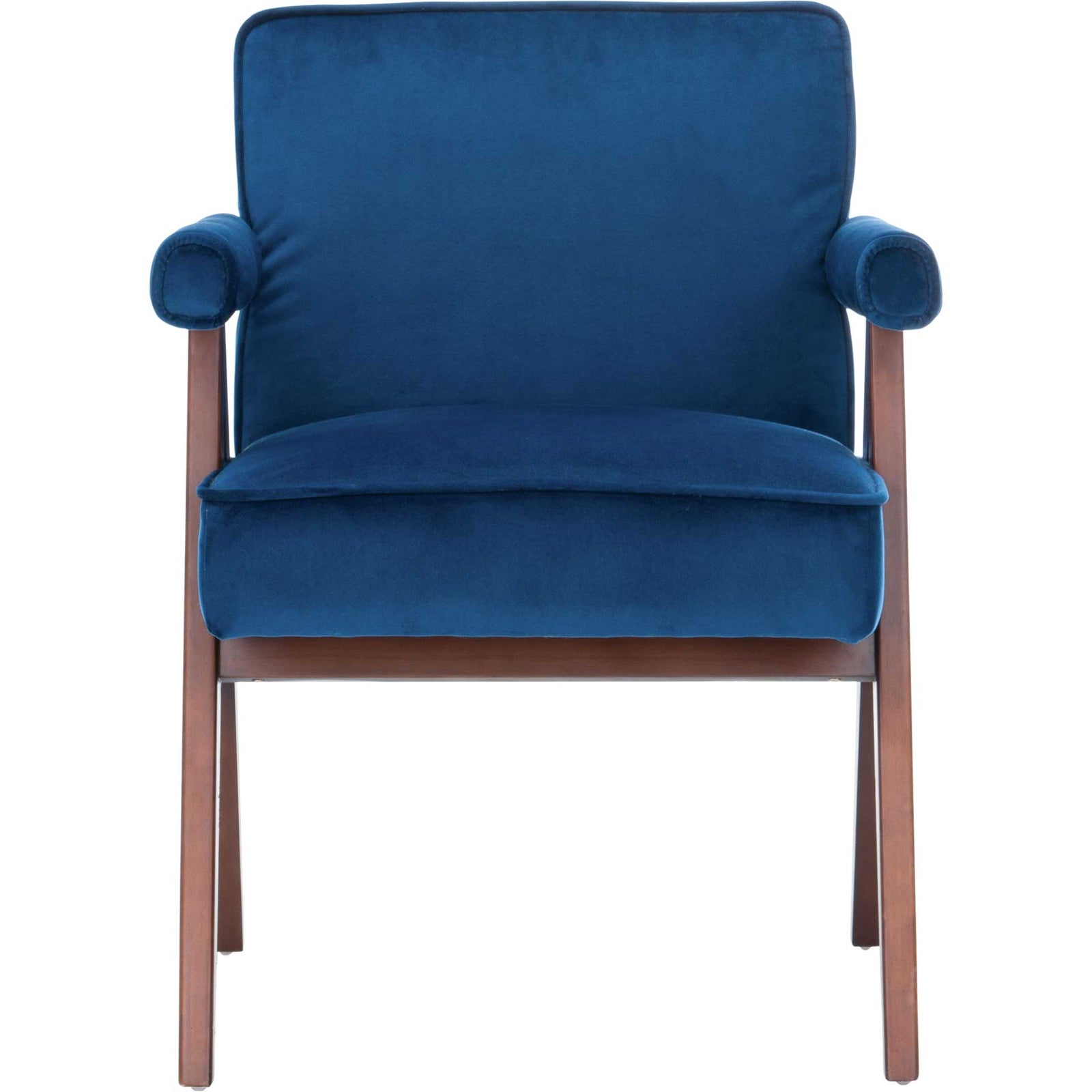 Sunflower Mid Century Arm Chair Navy/Walnut
