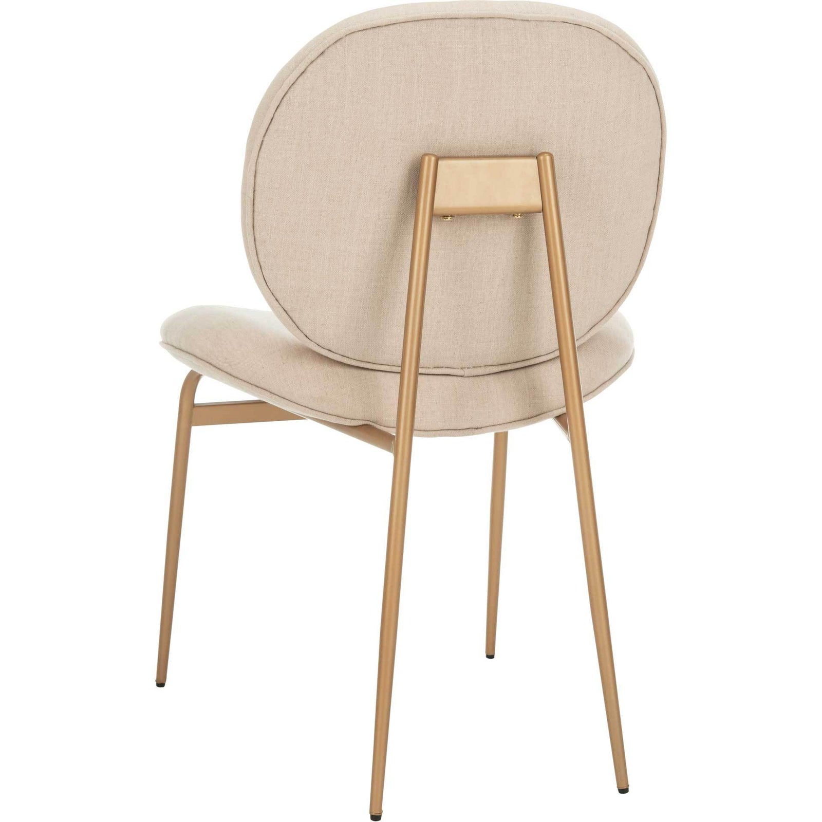 Jorden Round Side Chair Beige/Gold (Set of 2)