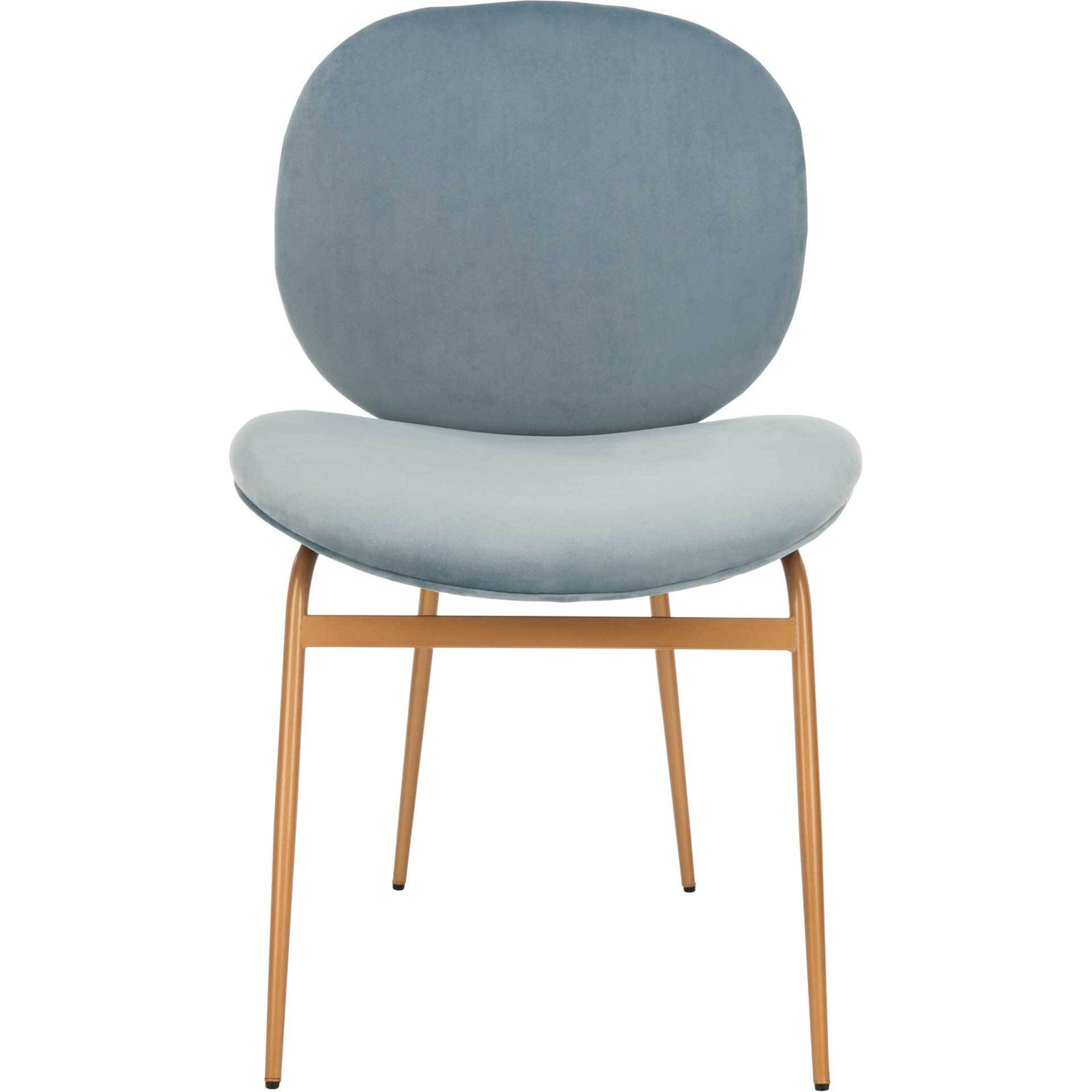 Jorden Round Side Chair Slate Blue/Gold (Set of 2)