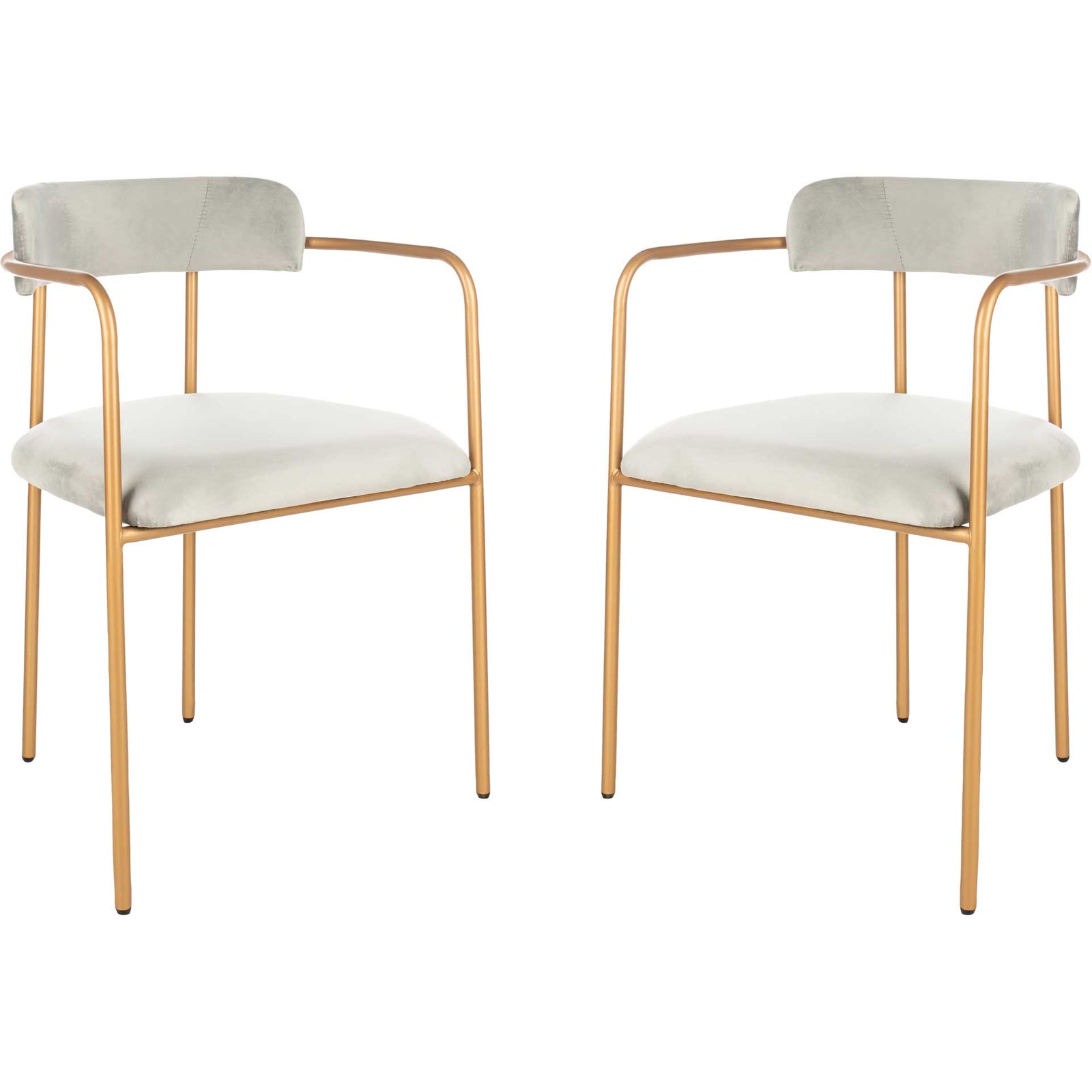 Callahan Side Chair Gray/Gold (Set of 2)
